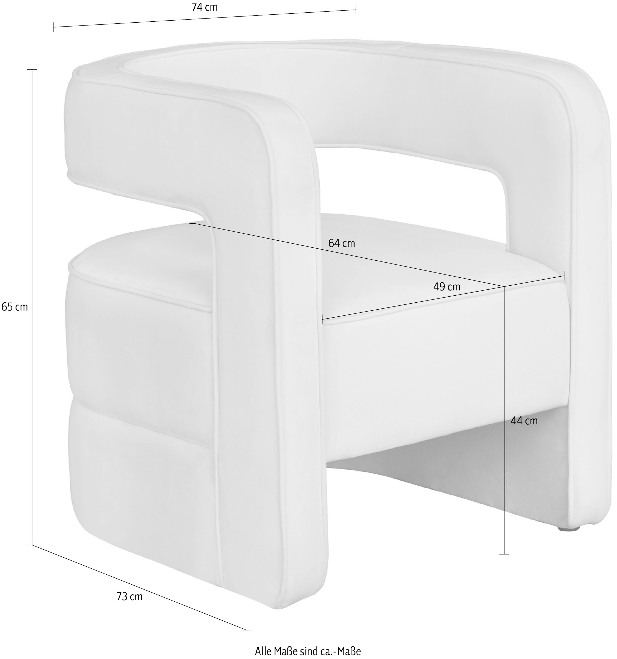 Kayoom Sessel »Venice 125, moderner Cocktail-Sessel«, (1 St.), Lounge-Sessel, Eye-Catcher im Raum, ausgefallene Konstruktion