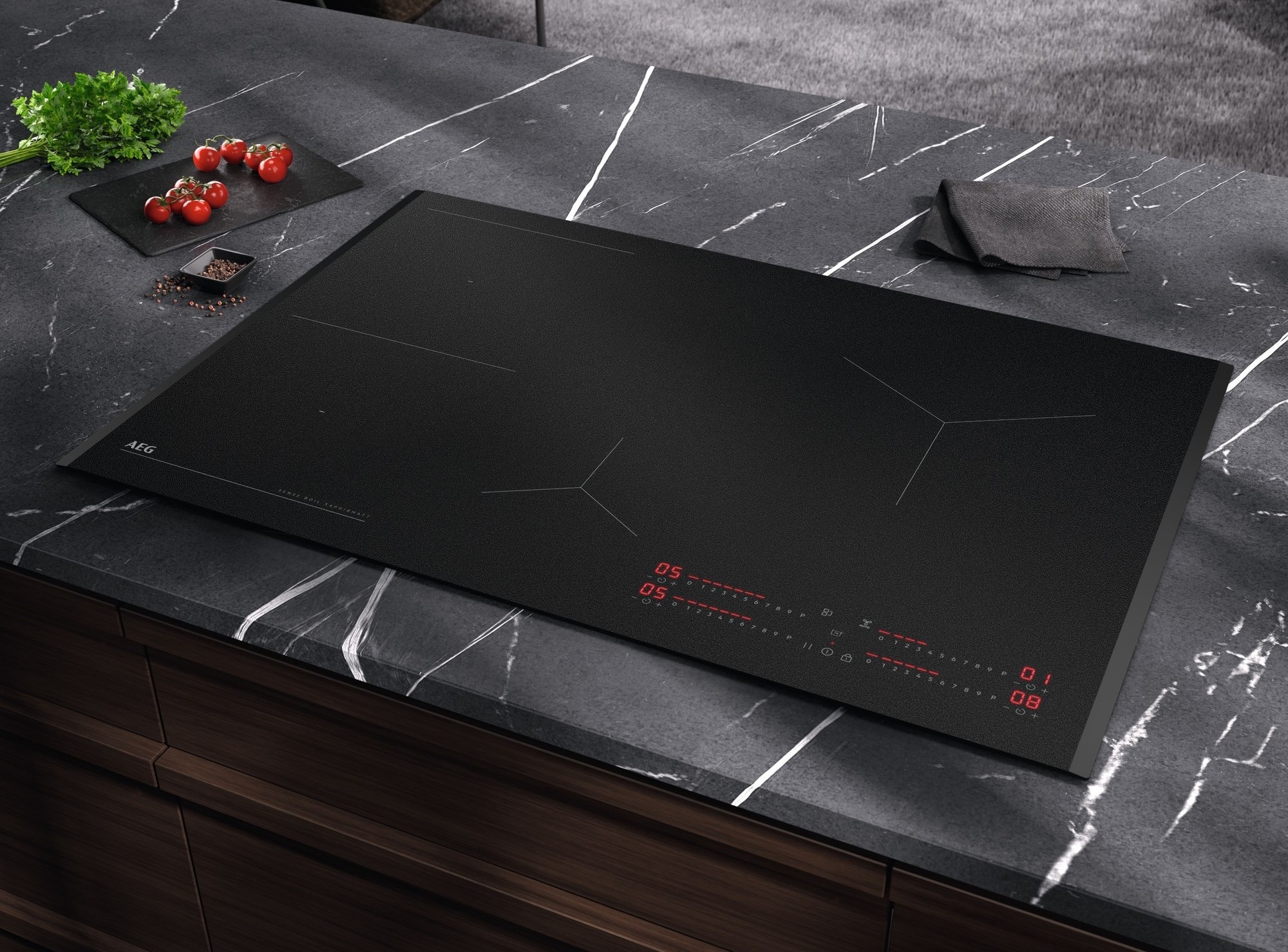 AEG Induktions-Kochfeld »TII84B1FFZ« SaphirMatt- 4x kratzresistentere Oberfläche, Booster, Made in Germany