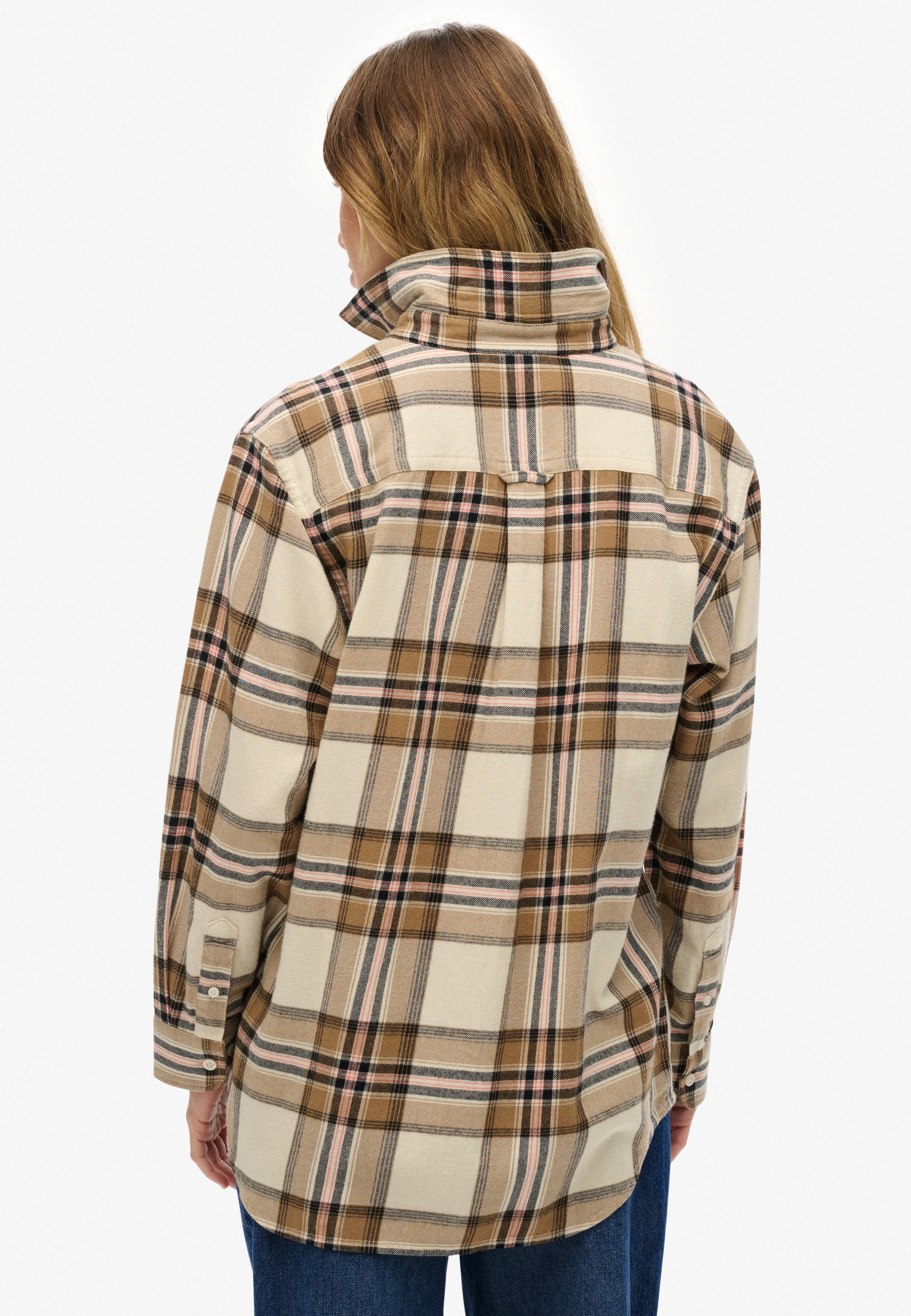 Superdry Karobluse »CHECK FLANNEL BOYFRIEND SHIRT«