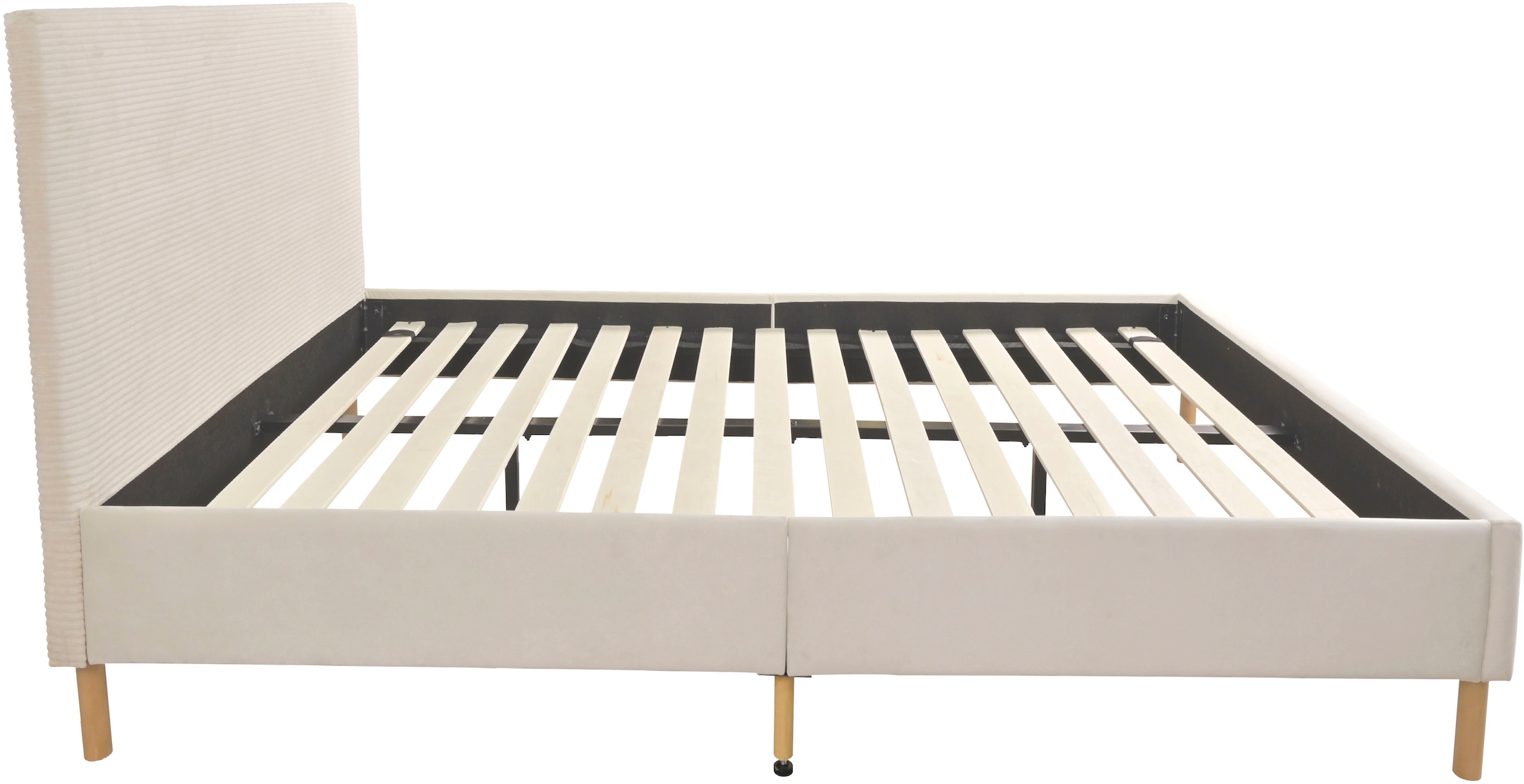 Home affaire Polsterbett »Armandine inkl. Lattenrost«, Kopfteil mit Cordbezug, erhältlich in den Breiten 140cm & 180cm