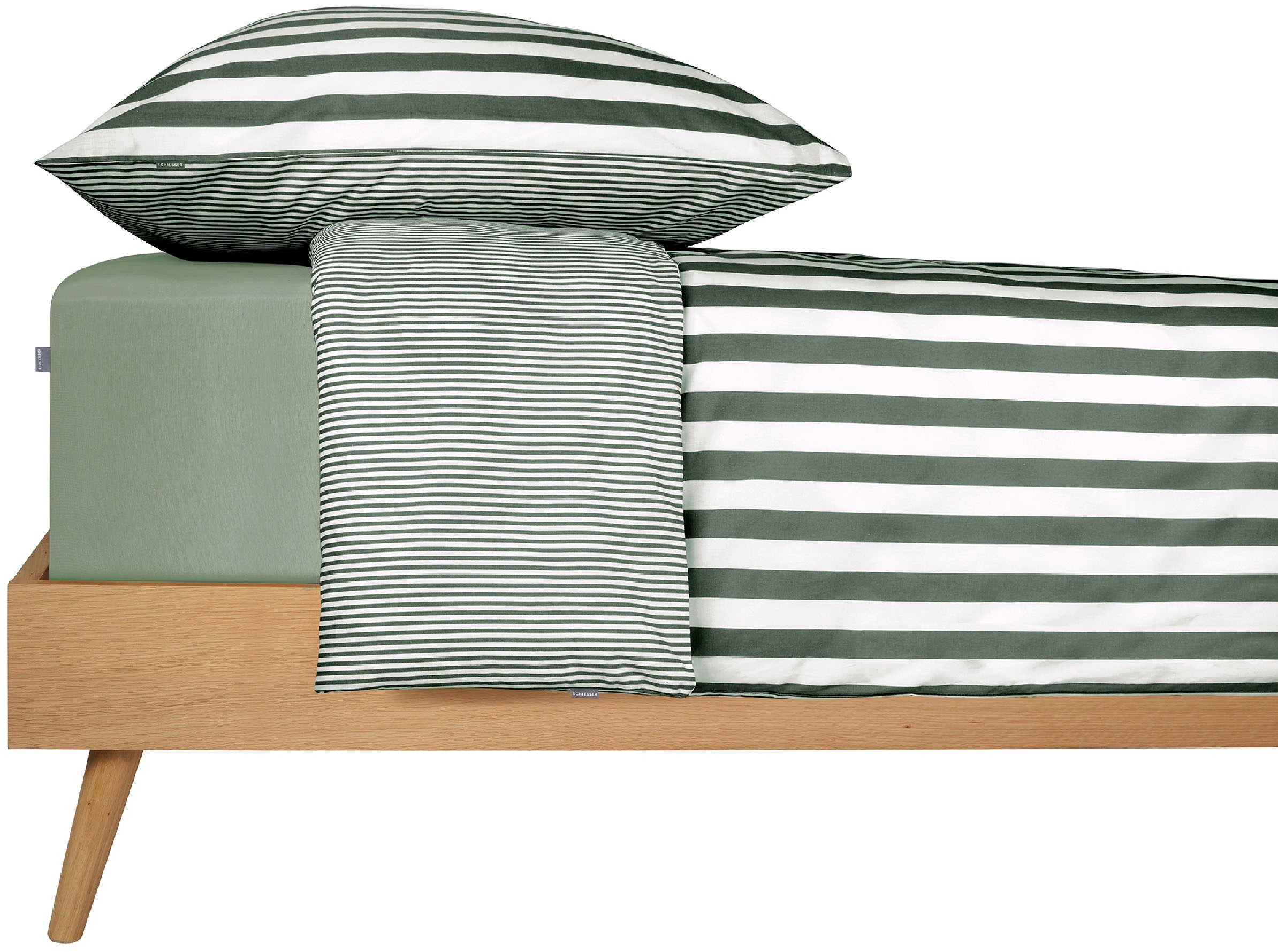 Schiesser Wendebettwäsche »Marie aus weicher Baumwolle und Streifen Allover«, MADE IN GREEN by OEKO-TEX®
