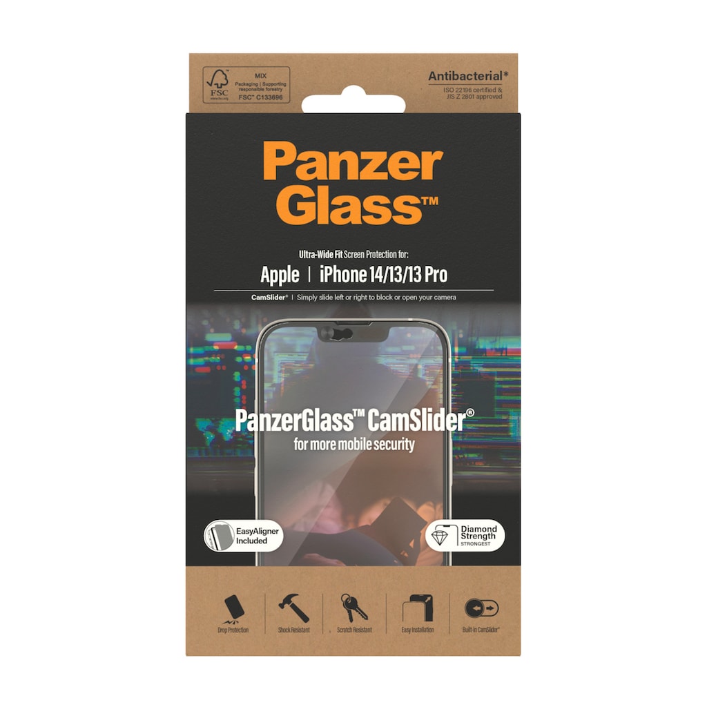 PanzerGlass Displayschutzglas »Ultrawide Camslider AB - iPhone 14/13/13 Pro«, für iPhone 14