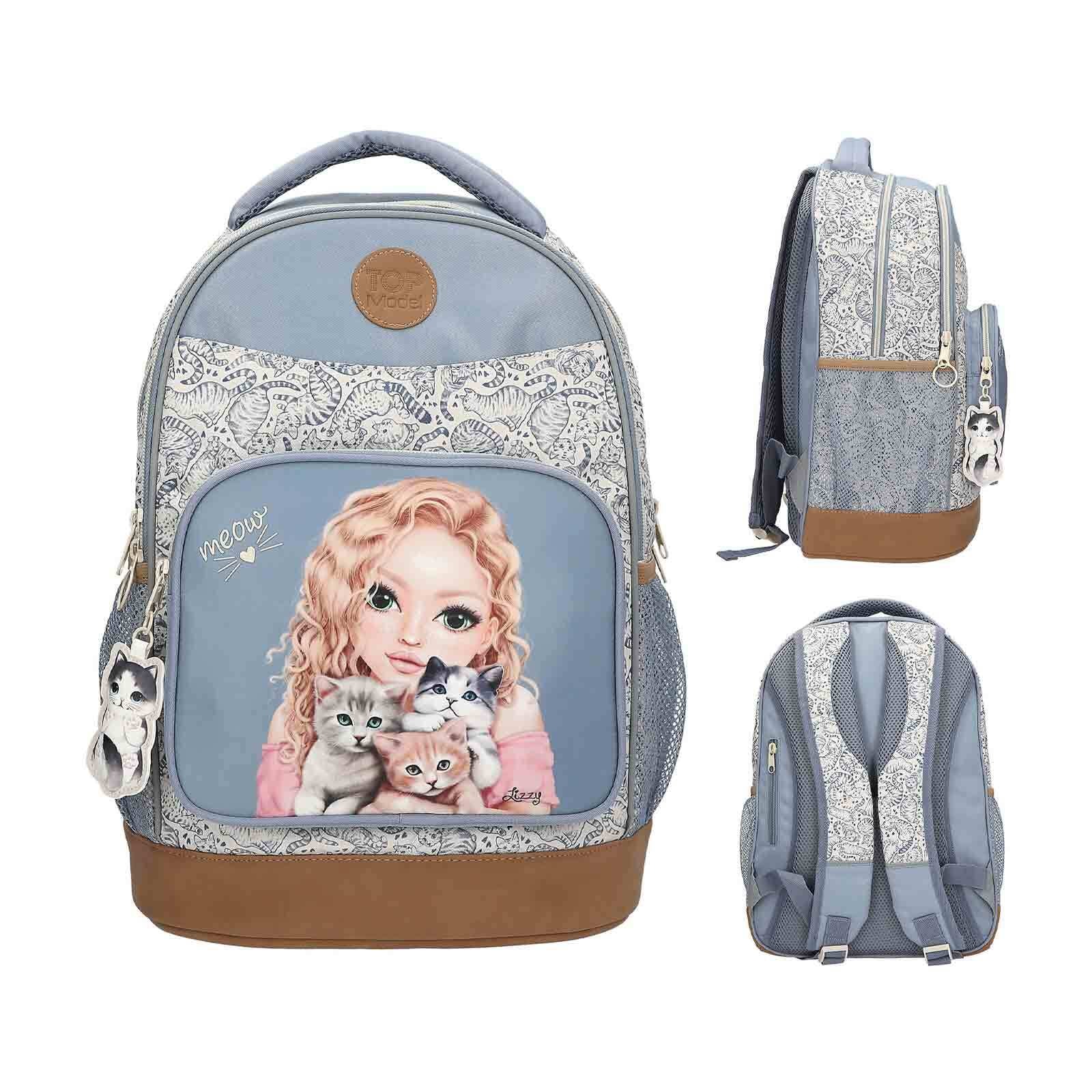 Depesche Rucksack »Schulrucksack TEAM TEDDY TOPModel 21 x 34 x 44 cm blau-beige«