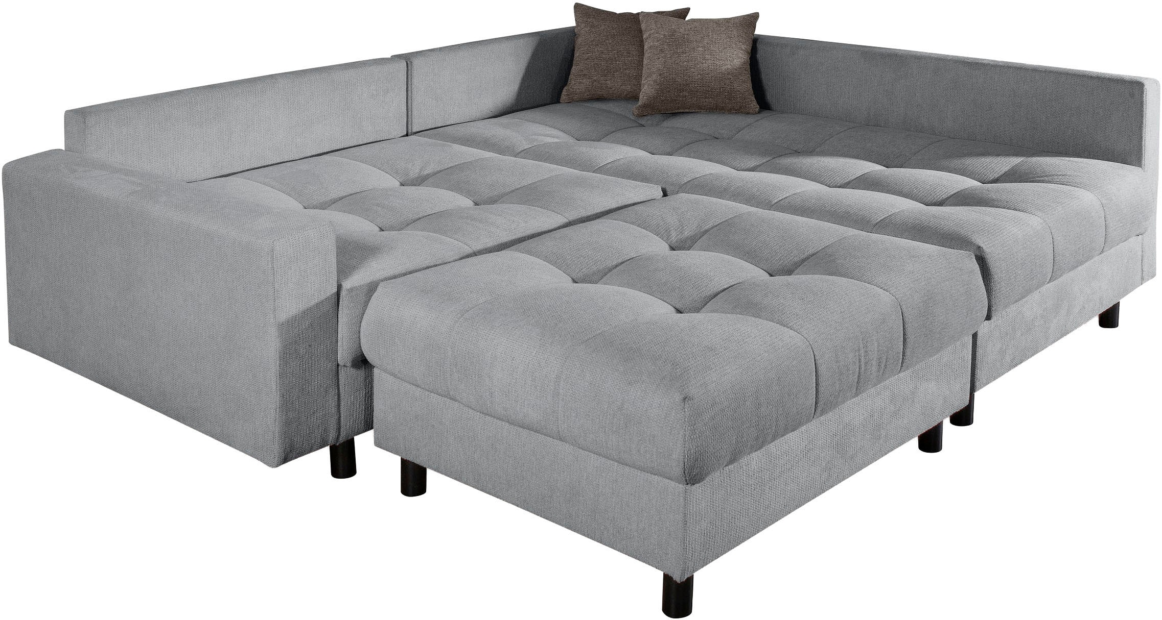 Home affaire Ecksofa »Toni L-Form«, Ottomane beidseitig montierbar, Federkern-Polsterung