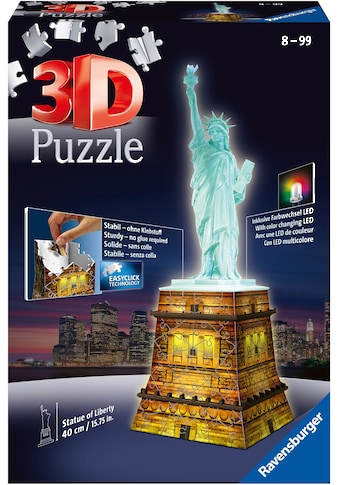 3D-Puzzle »Freiheitsstatue bei Nacht«