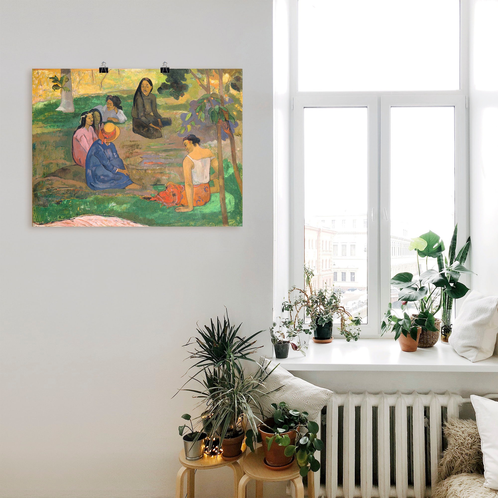 Artland Kunstdruck »Konversation auf Tahiti Les Parau Parau«, Gruppen & Familien, (1 St.), als Leinwandbild, Wandaufkleber oder Poster in versch. Größen