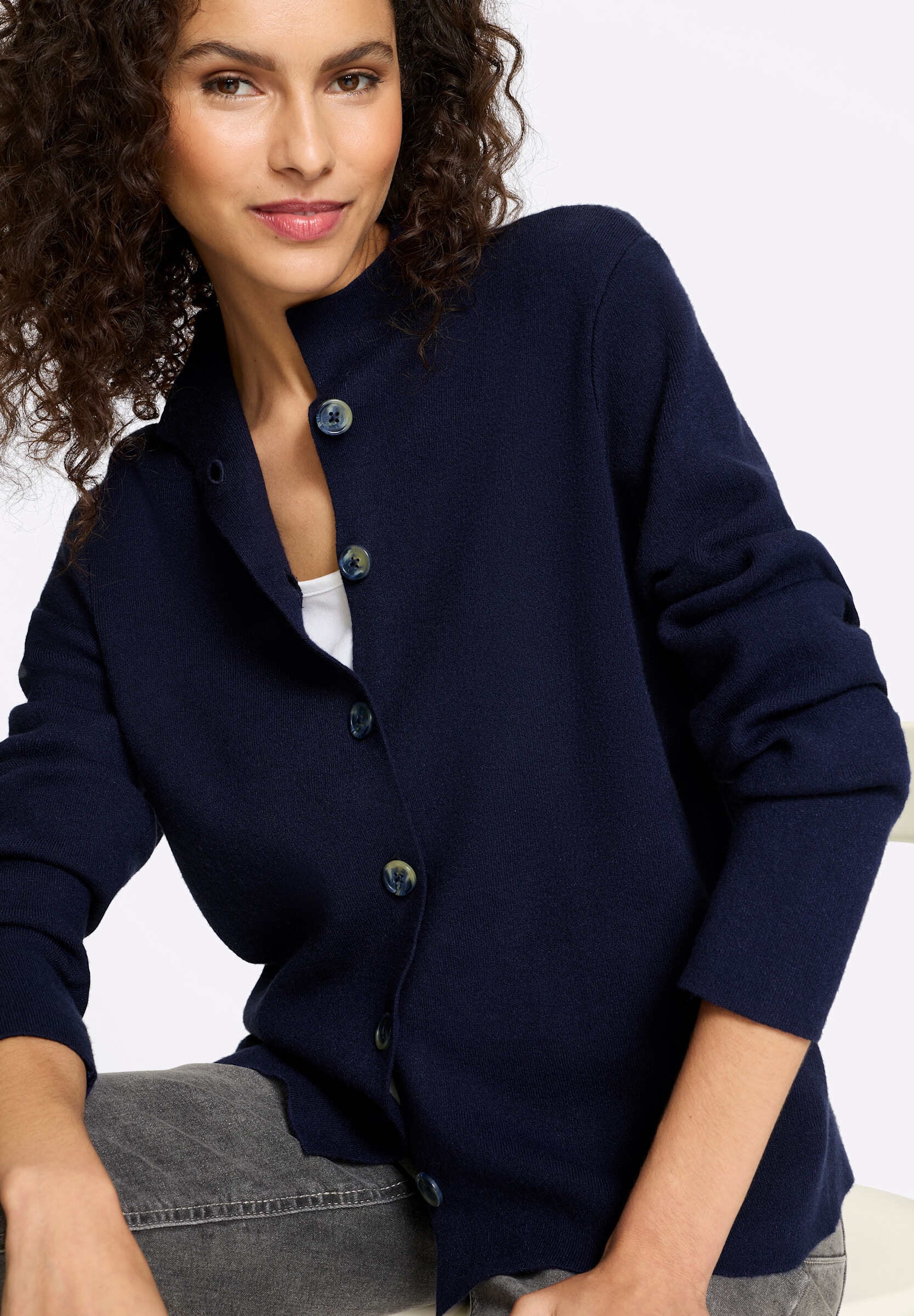 heine Strickjacke »Cardigan Cardigan mit Stehkragen«