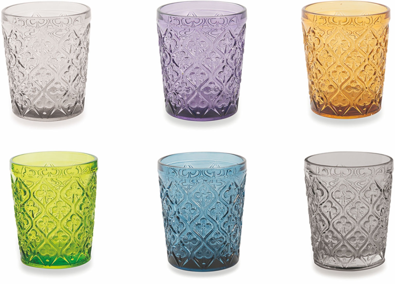 Villa d'Este Gläser-Set »Marrakech«, (Set, 6 tlg.), Wassergläser-Set, 6-teilig, Inhalt 240 ml