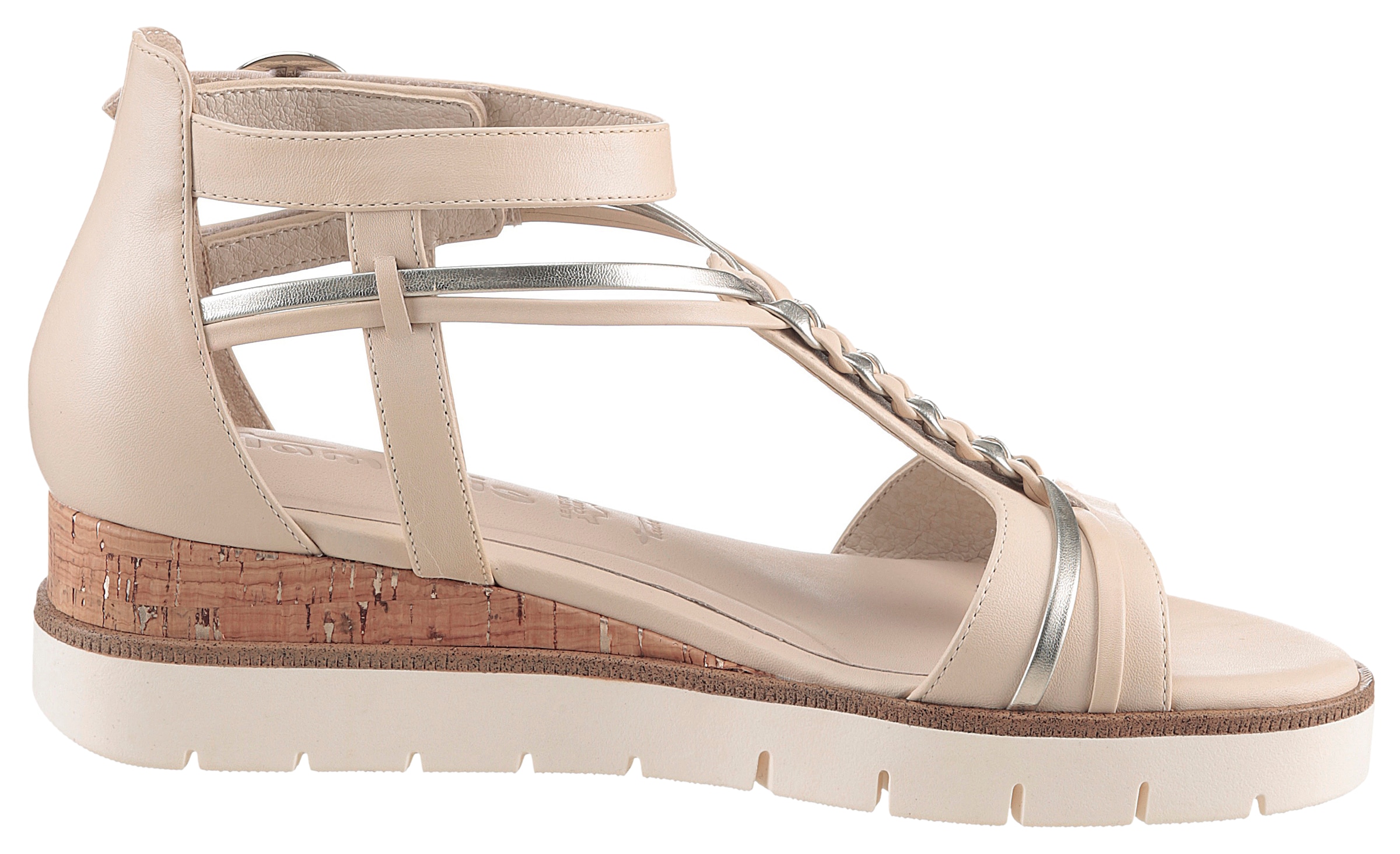 Tamaris Keilsandalette  , Riemchensandale, Sommerschuh mit Flechtriemchen