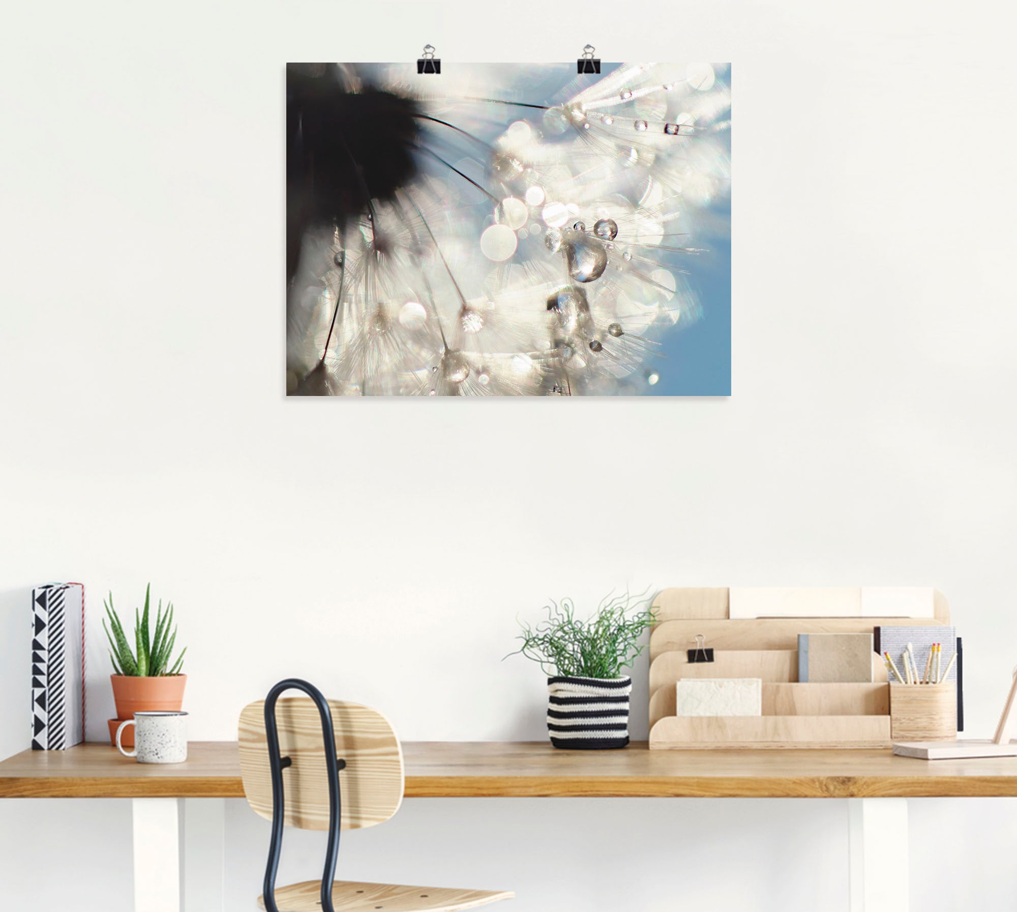 Artland Poster »Pusteblume Engelflügel«, Blumen, (1 St.), als Alubild, Leinwandbild, Wandaufkleber oder Poster in versch. Größen