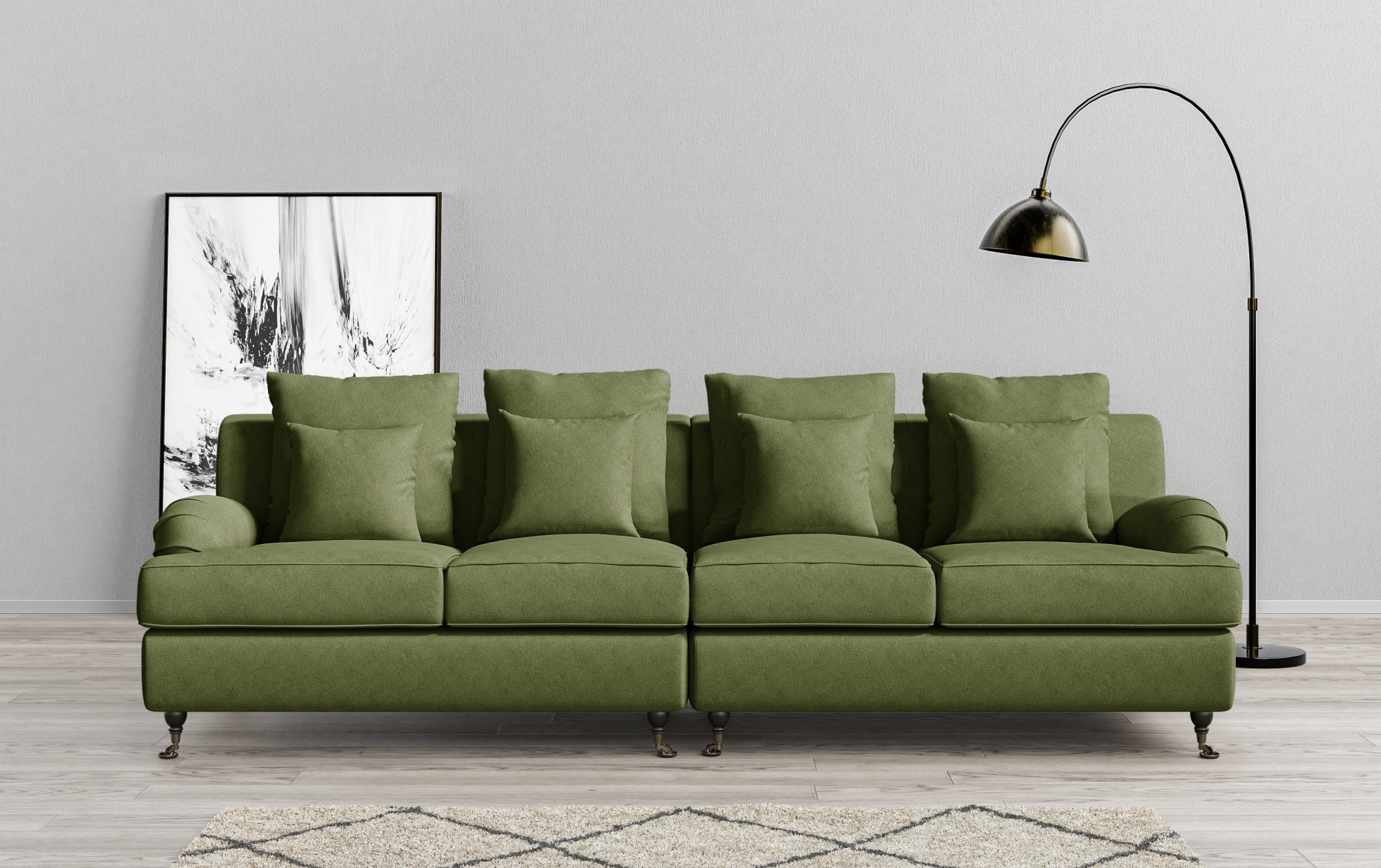 Guido Maria Kretschmer Home&Living Big-Sofa »NORIN«, (2 St.), zwei  Fußarten: vorne - Rollen, hinten - Holzfüße online bestellen | UNIVERSAL