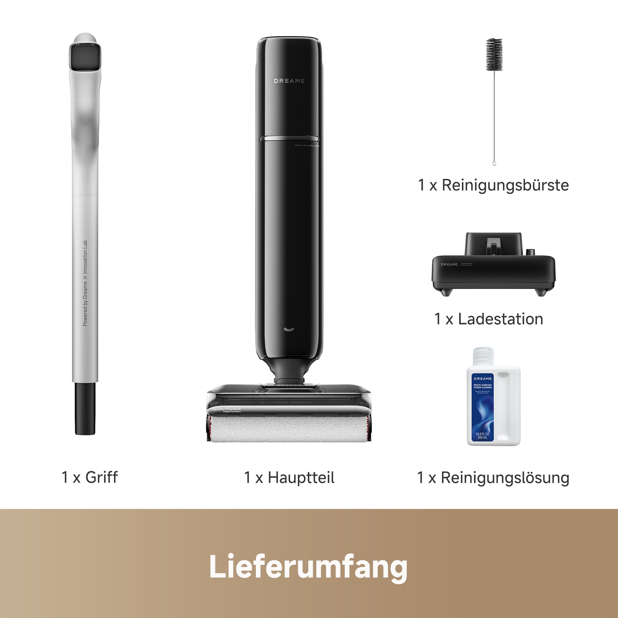 Dreame Nass-Trocken-Akkusauger »T12 Pro-R« 180° flach, 95°C Reinigung, Anti‑Verwicklung