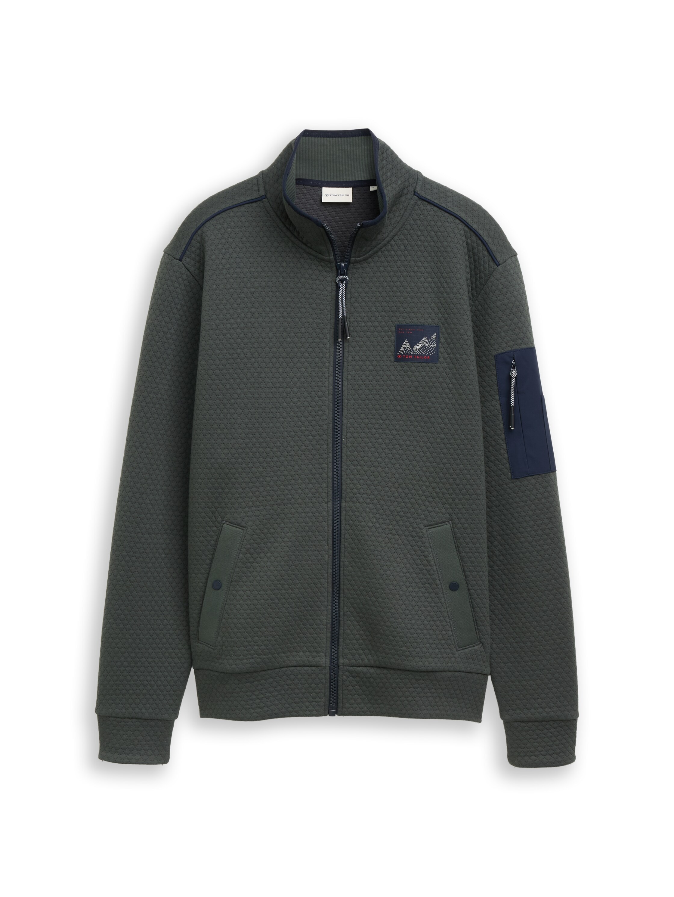 TOM TAILOR Sweatjacke Praktischer Stehkragen mit Reißverschluss / Sportiver Look