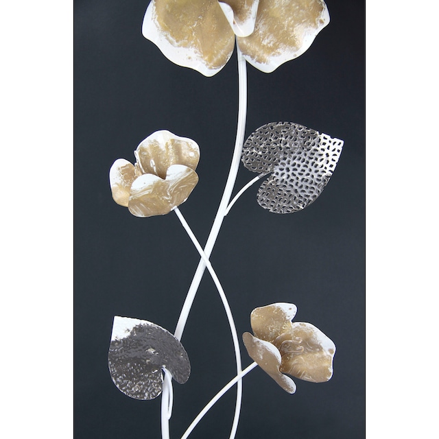 I.GE.A. Wandbild »Metallbild Blumen«, Wanddeko, Metall, Wandskulptur auf  Rechnung bestellen