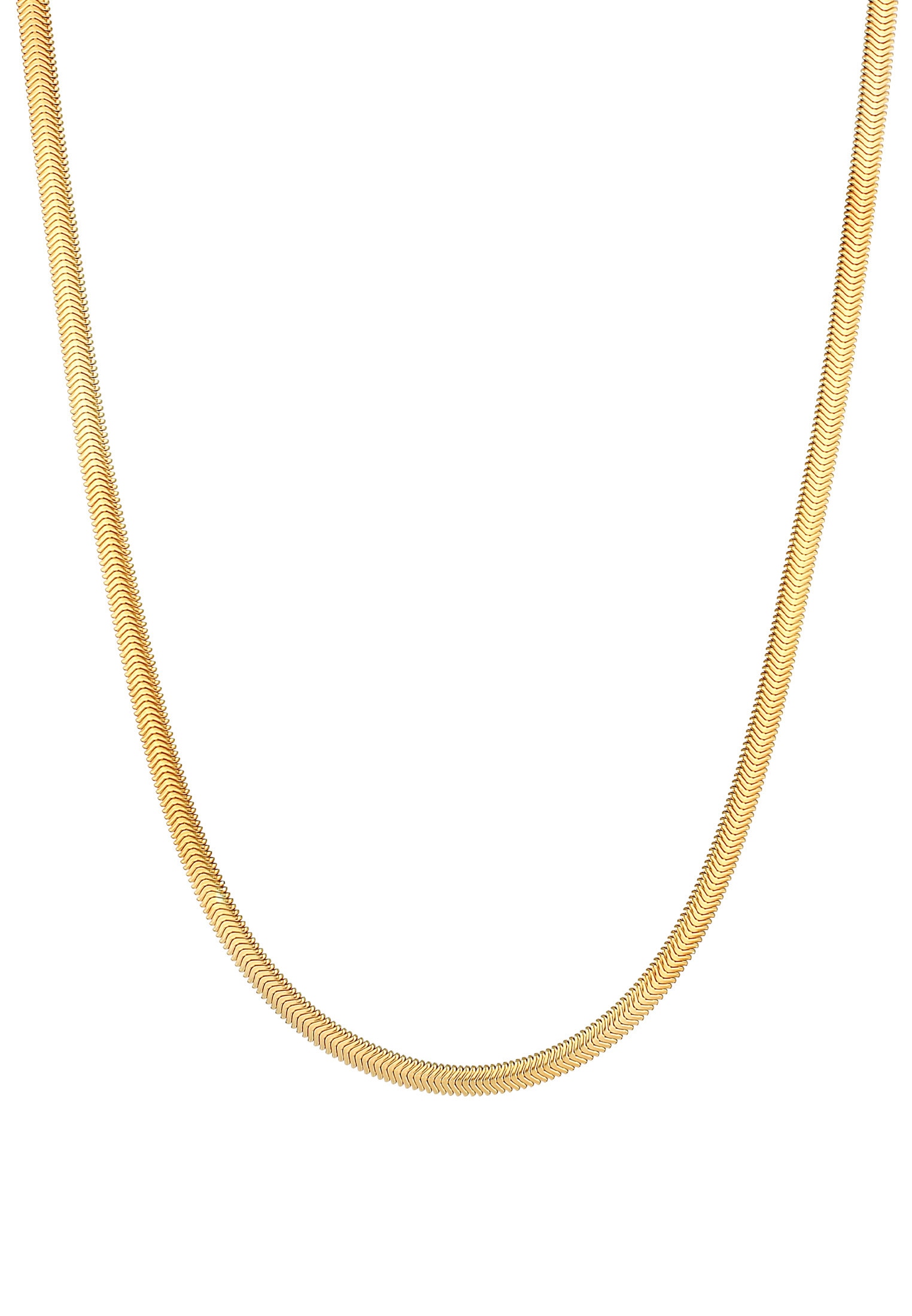 Elli Premium Kette ohne Anhänger »Halskette Flach Elegant Schlangenkette Breit 925 Silber«