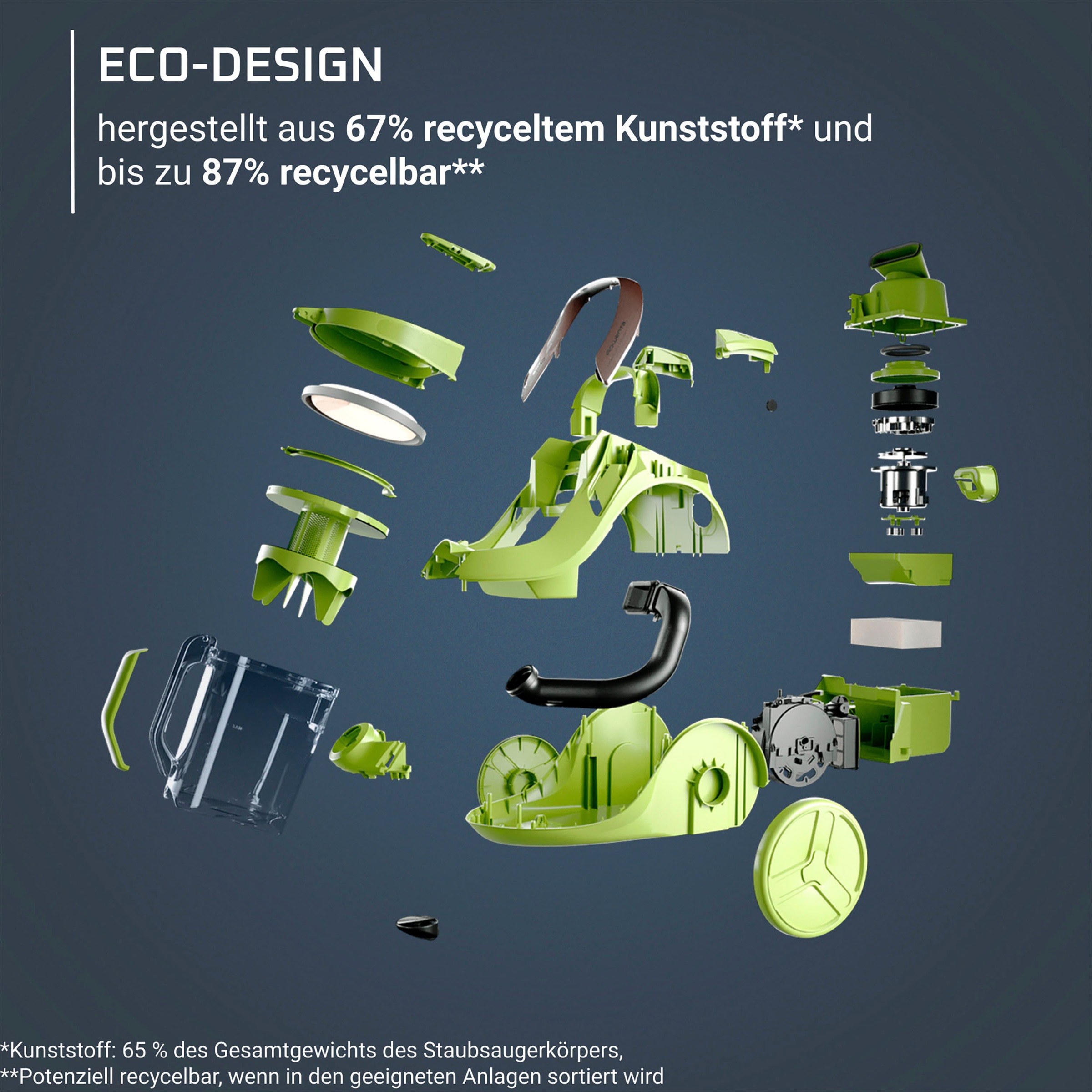 Rowenta Bodenstaubsauger »Rowenta RO7C36 Green Force Cyclonic Effitech Bodenstaubsauger«, 500 W, beutellos