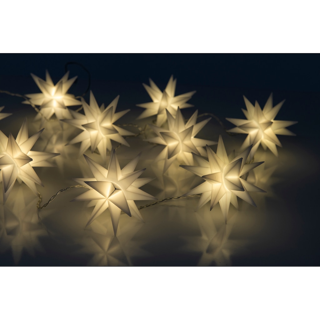 näve LED-Lichterkette »LED-Weihnachtslichterkette 3D-Sterne,Weihnachtsdeko aussen«
