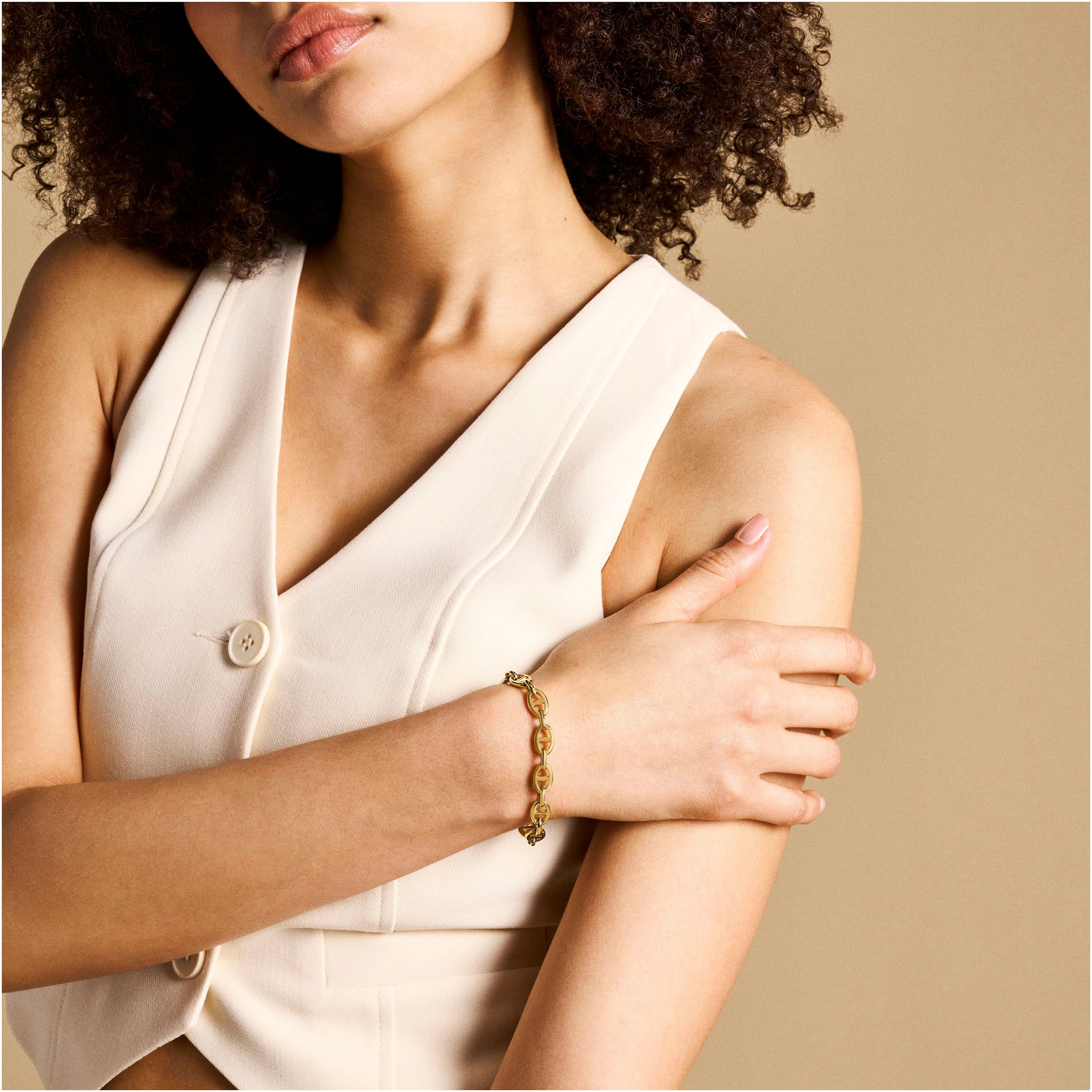 Fossil Armband »Schmuck Geschenk Edelstahl HERITAGE D-LINK«