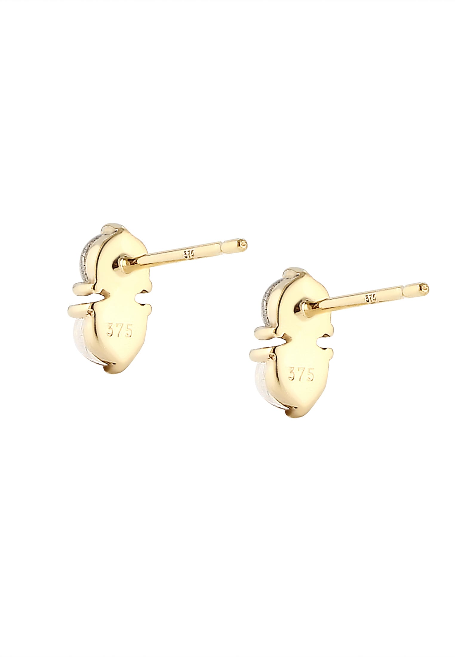 Elli Premium Paar Ohrstecker »Ohrringe Ohrstecker Mondstein Labradorit Edelstein 375 Gelbgold«