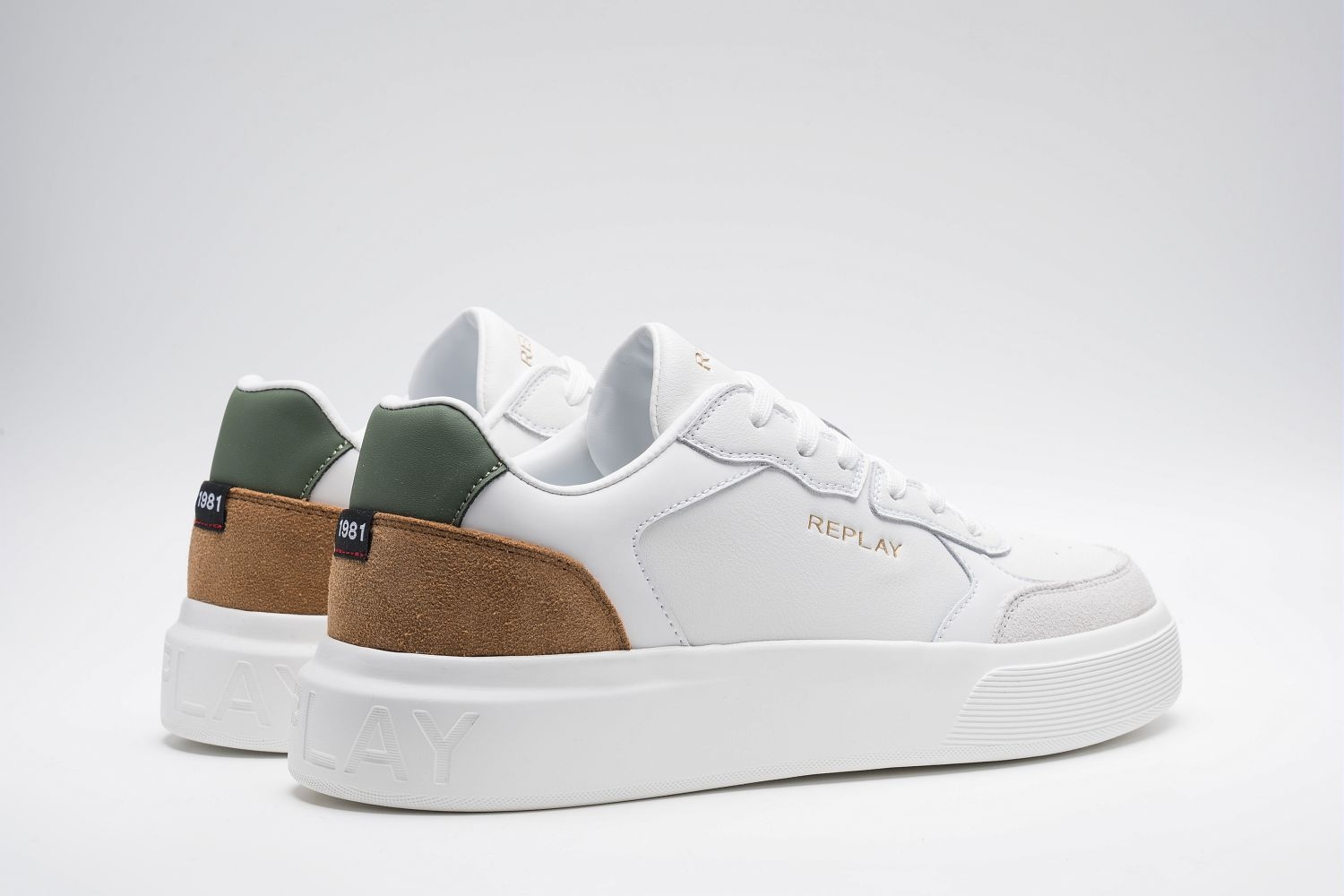 Replay Sneaker  Basket-Sneaker, Halbschuh, Schnürschuh mit Kontrast an der Ferse