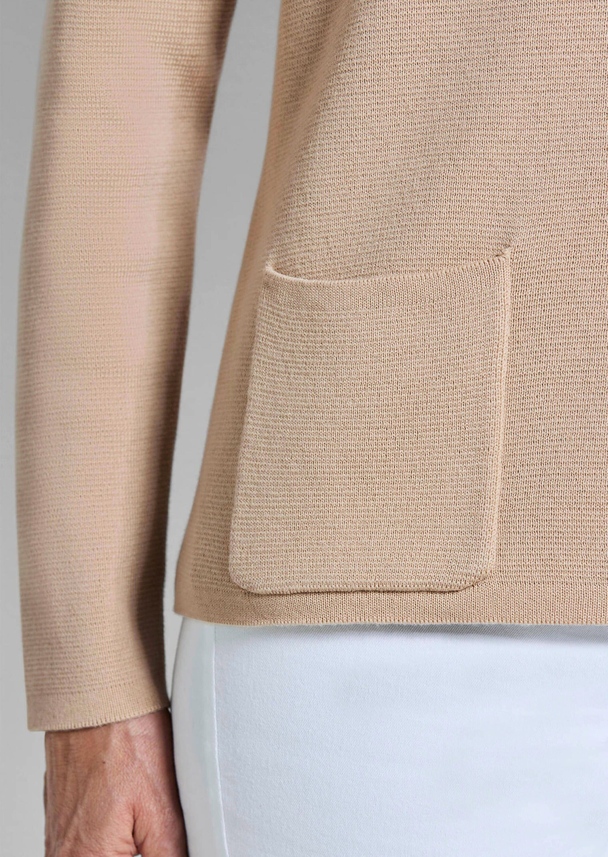 GOLDNER Jackenblazer »Kurzgröße Milano-Ripp-Blazer mit Reverskragen« figurschmeichelender Schnitt