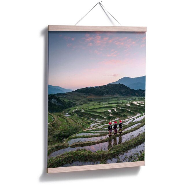Wall-Art Poster »Reisterrassen Vietnam«, Landschaften, (1 St.), Poster,  Wandbild, Bild, Wandposter auf Raten kaufen