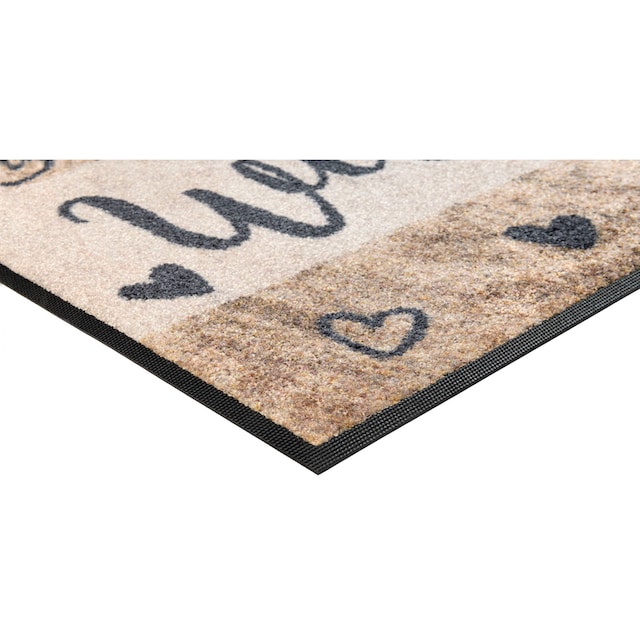 wash+dry by Kleen-Tex Fußmatte »Wooden Welcome«, rechteckig,  Schmutzfangmatte, rutschhemmend, In- und Outdoor geeignet, waschbar online  kaufen