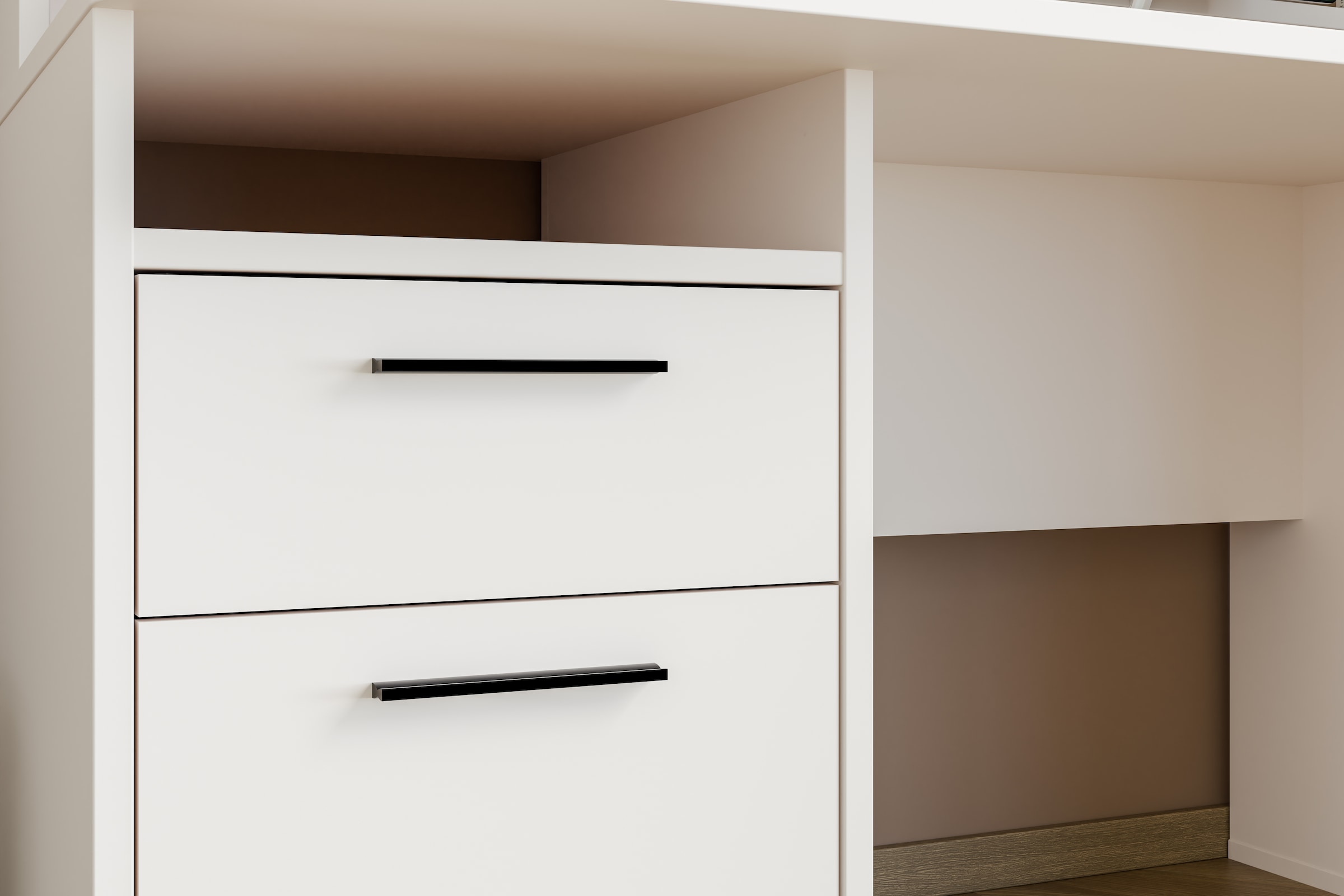 FORTE Schreibtisch »Tezaur« mit Schubkasten und Tür, B/H/T 160/75,7/72 cm