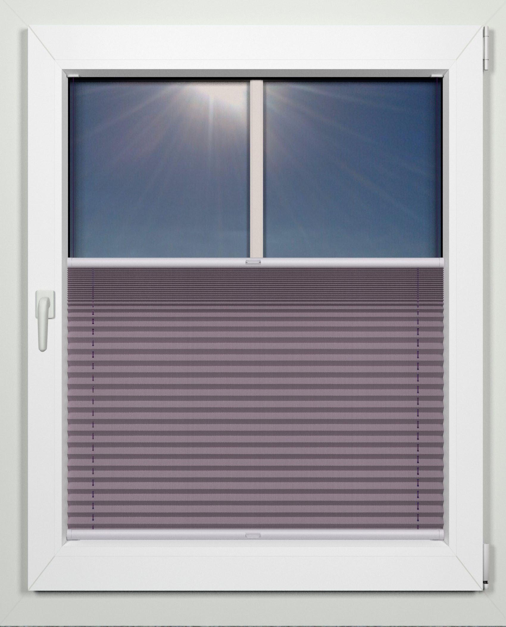 indeko Plissee »simple« Lichtschutz mit Bohren verspannt nach Maß