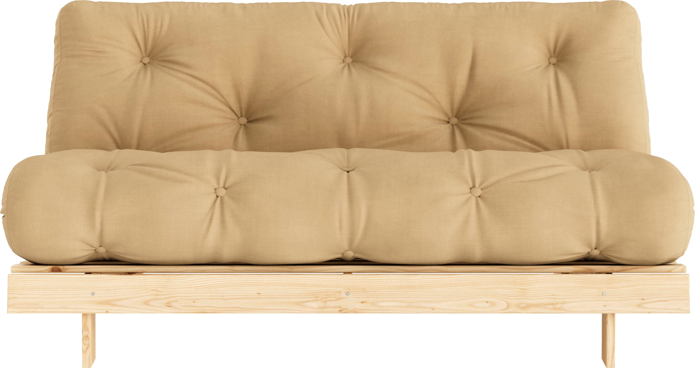 Karup Design Schlafsofa »Roots 160 Schlafsofa, Gästebett, Sofa mit Futonmatratze«, (2 St.), Inkl. Futonmatratze, Liegefläche 160x200 cm, FSC® zertifizierte Kiefer
