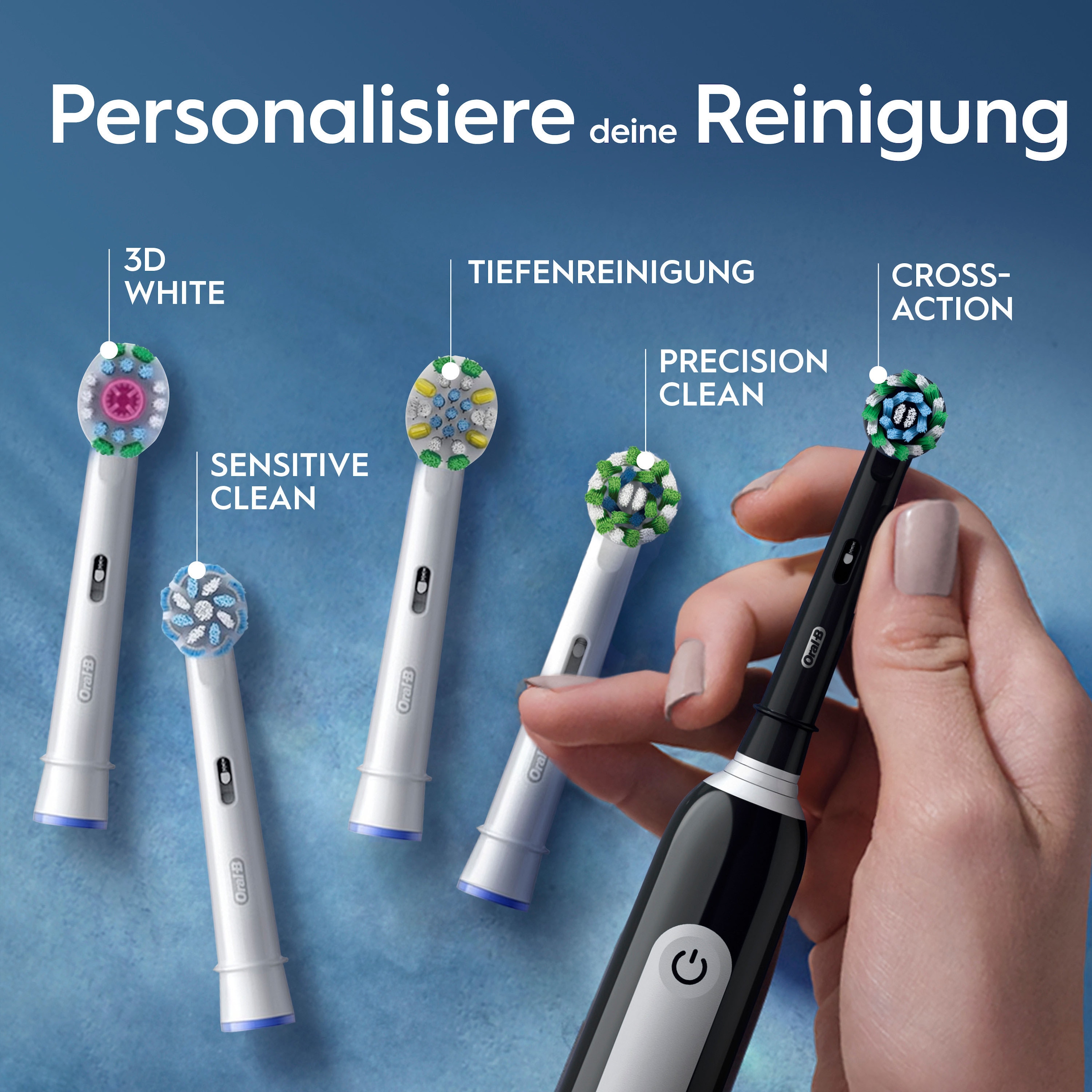 Oral-B Elektrische Zahnbürste »PRO Series 1« 1 Stk. Aufsteckbürsten Drucksensor