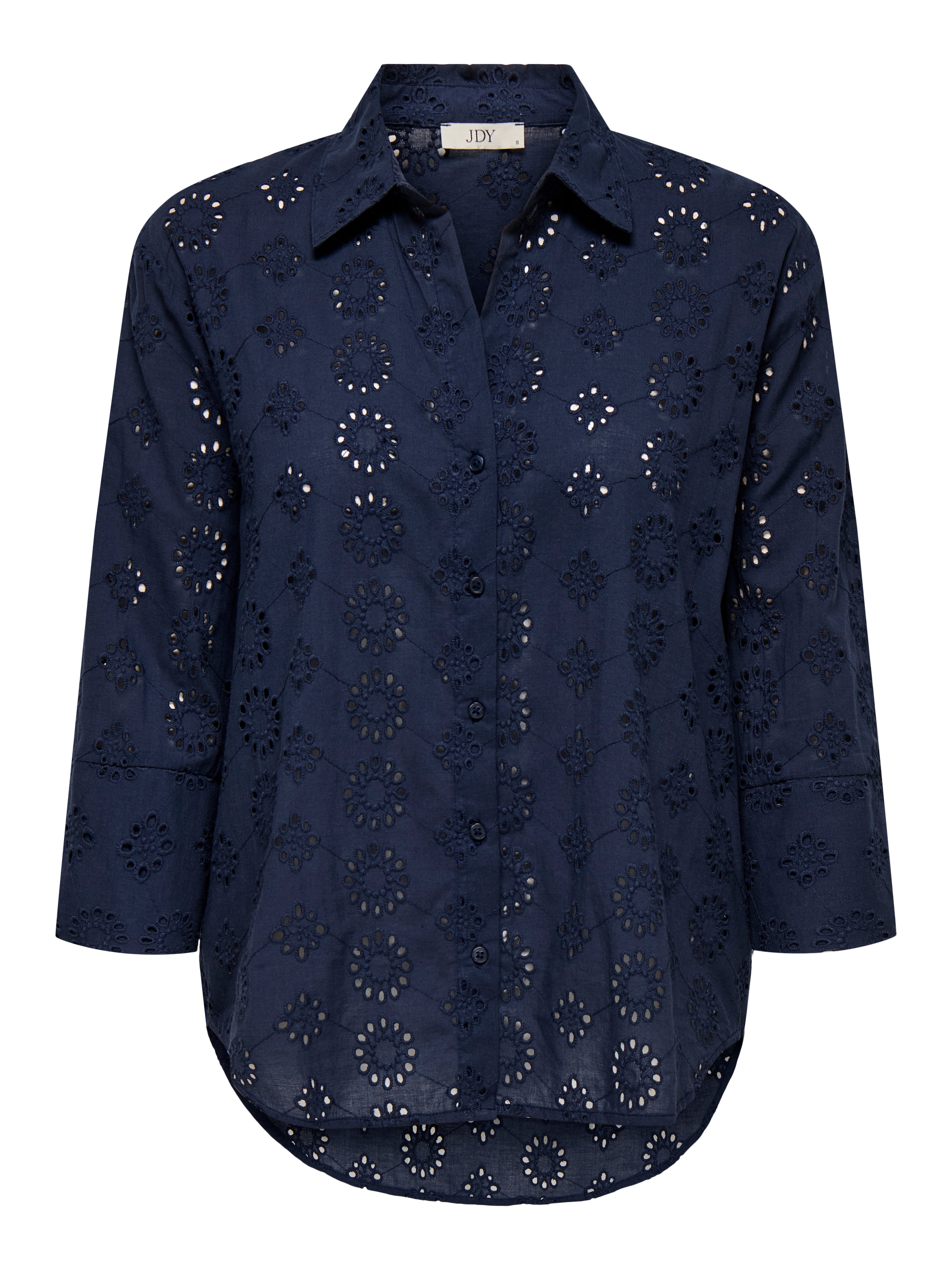 JDY Hemdbluse »JDYTALLIE 3/4 LONG SHIRT WVN NOOS«, mit Lochstickerei-Detail
