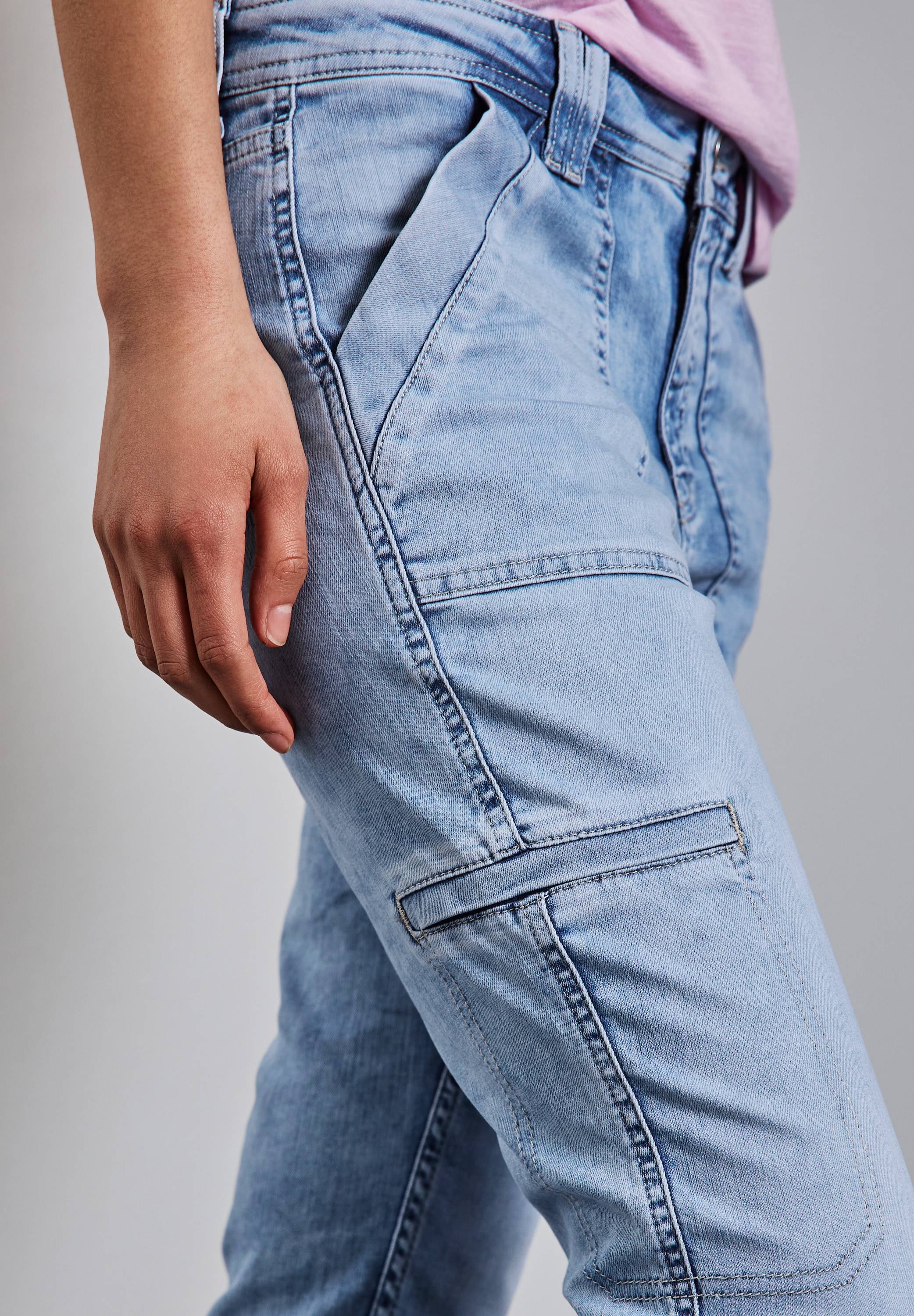 STREET ONE Relax-fit-Jeans, im Cargo-Look