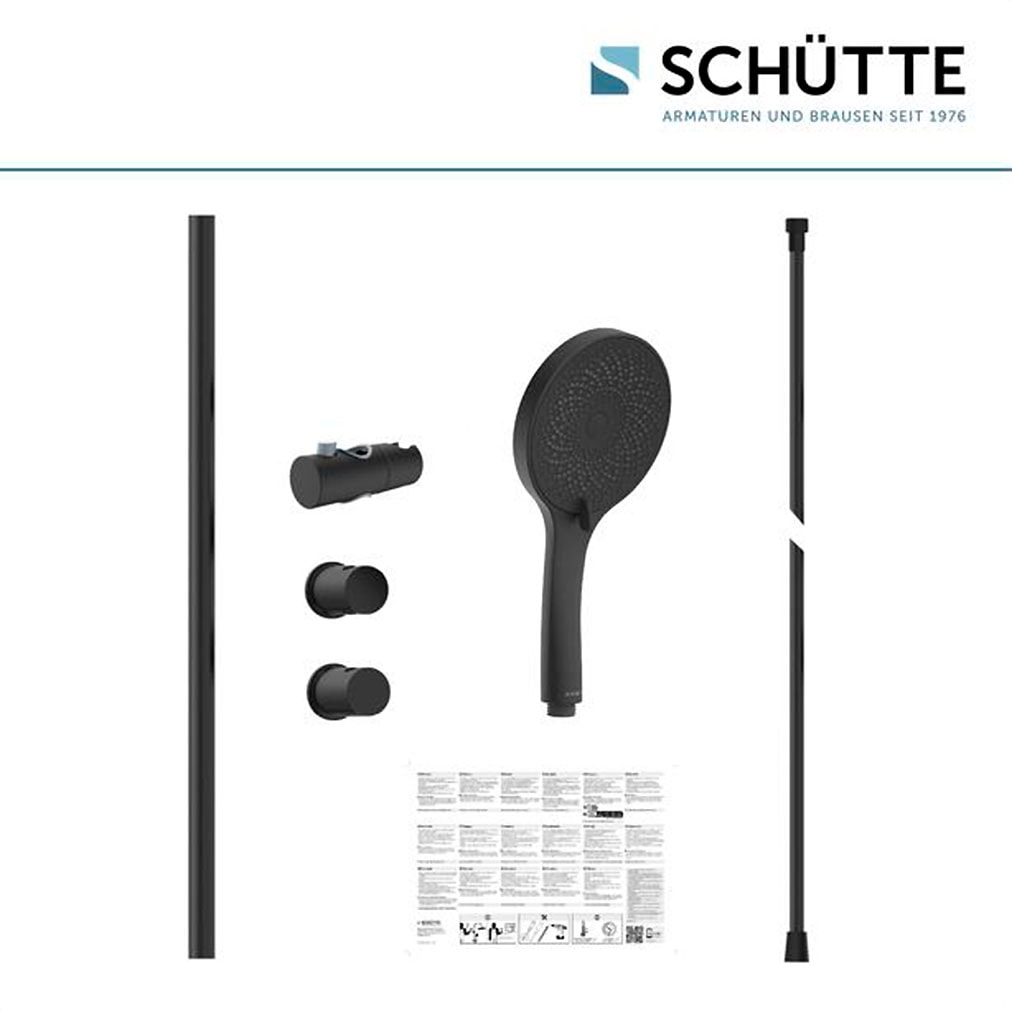 Schütte Brausegarnitur »RAVEN«, Regendusche, mit Schlauch und Halterung, Wellness-Duschkopf
