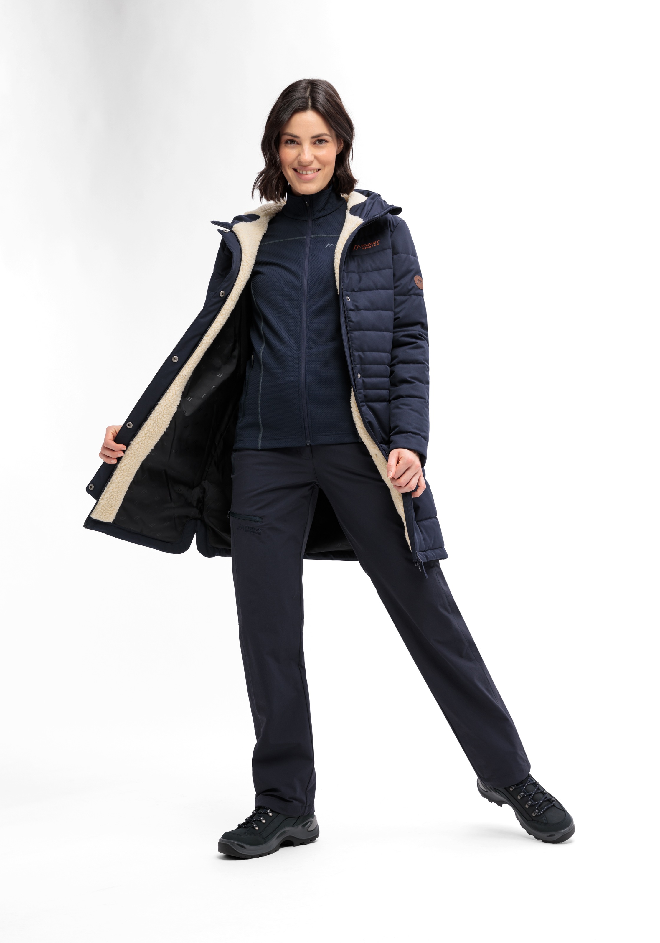 Maier Sports Funktionsmantel »LAERKE«, Damen Mantel, Outdoormantel wind/wasserdicht, 4 geräumige Taschen