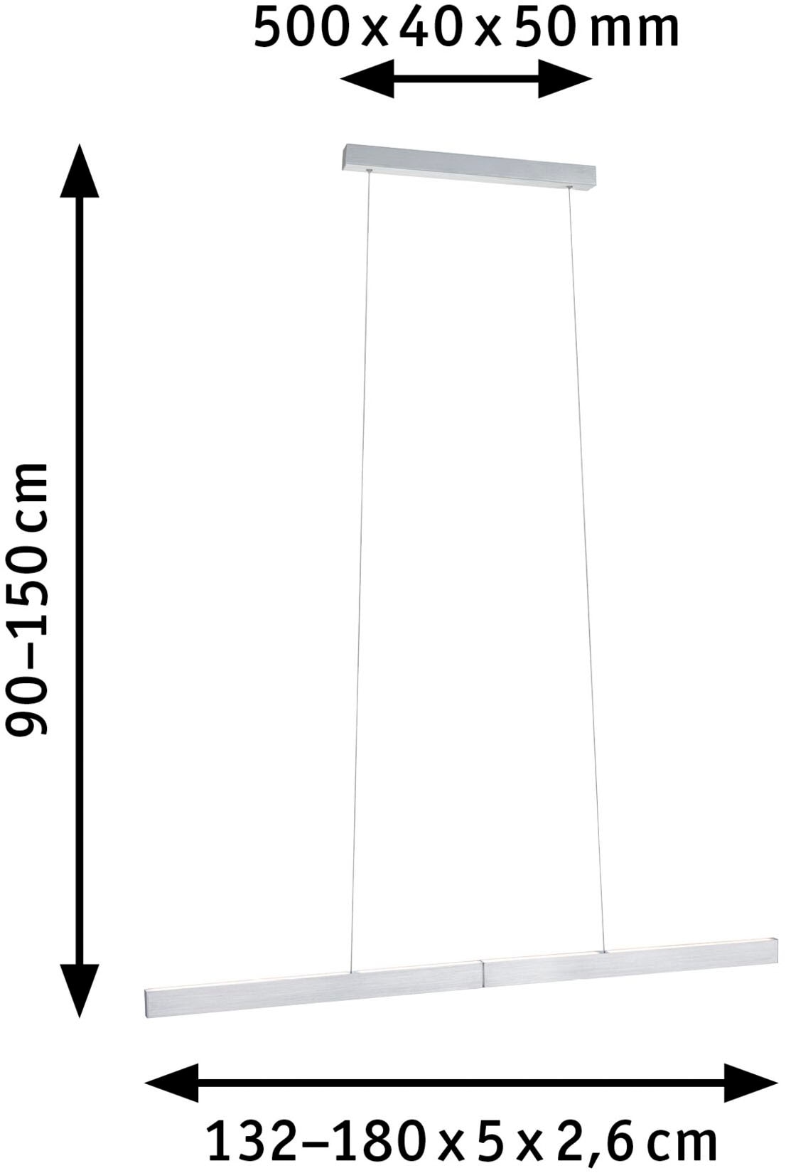 Paulmann LED Pendelleuchte »LED Pendelleuchte Aptare dimmbar« 1 Stk. Warmweiß Memoryfunktion