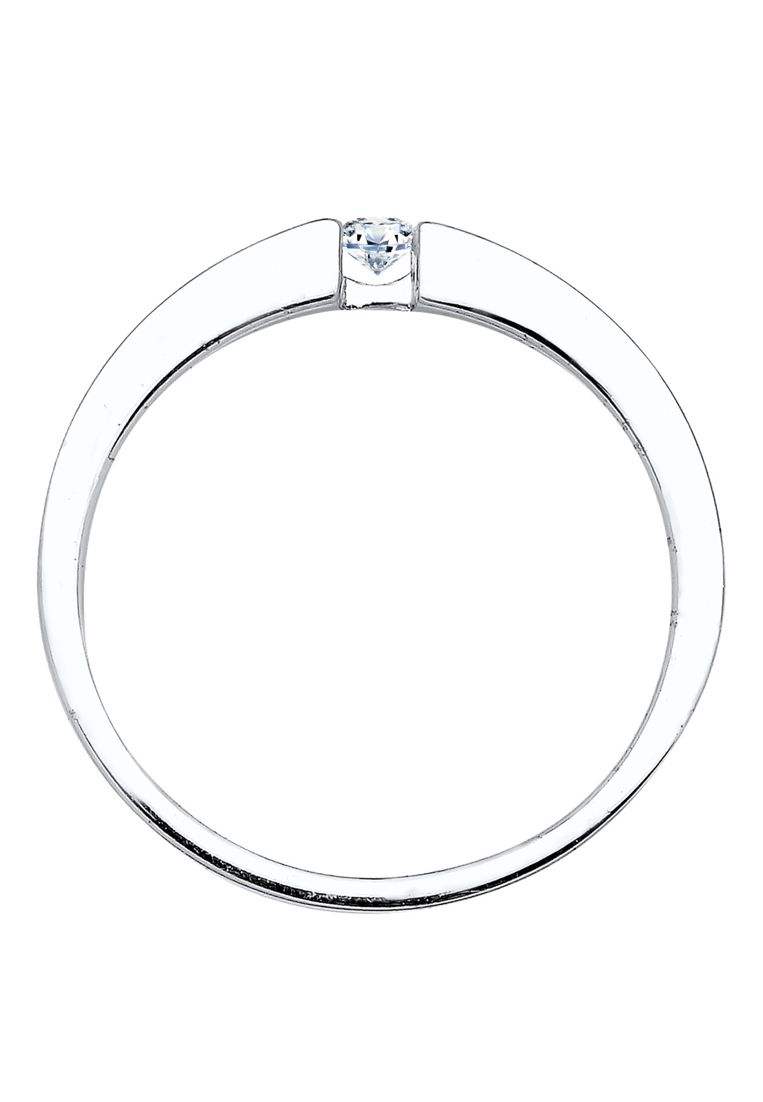 Elli DIAMONDS Trauring »Ring Klassisch Bandring Diamant 0.06 ct. 925 Silber«