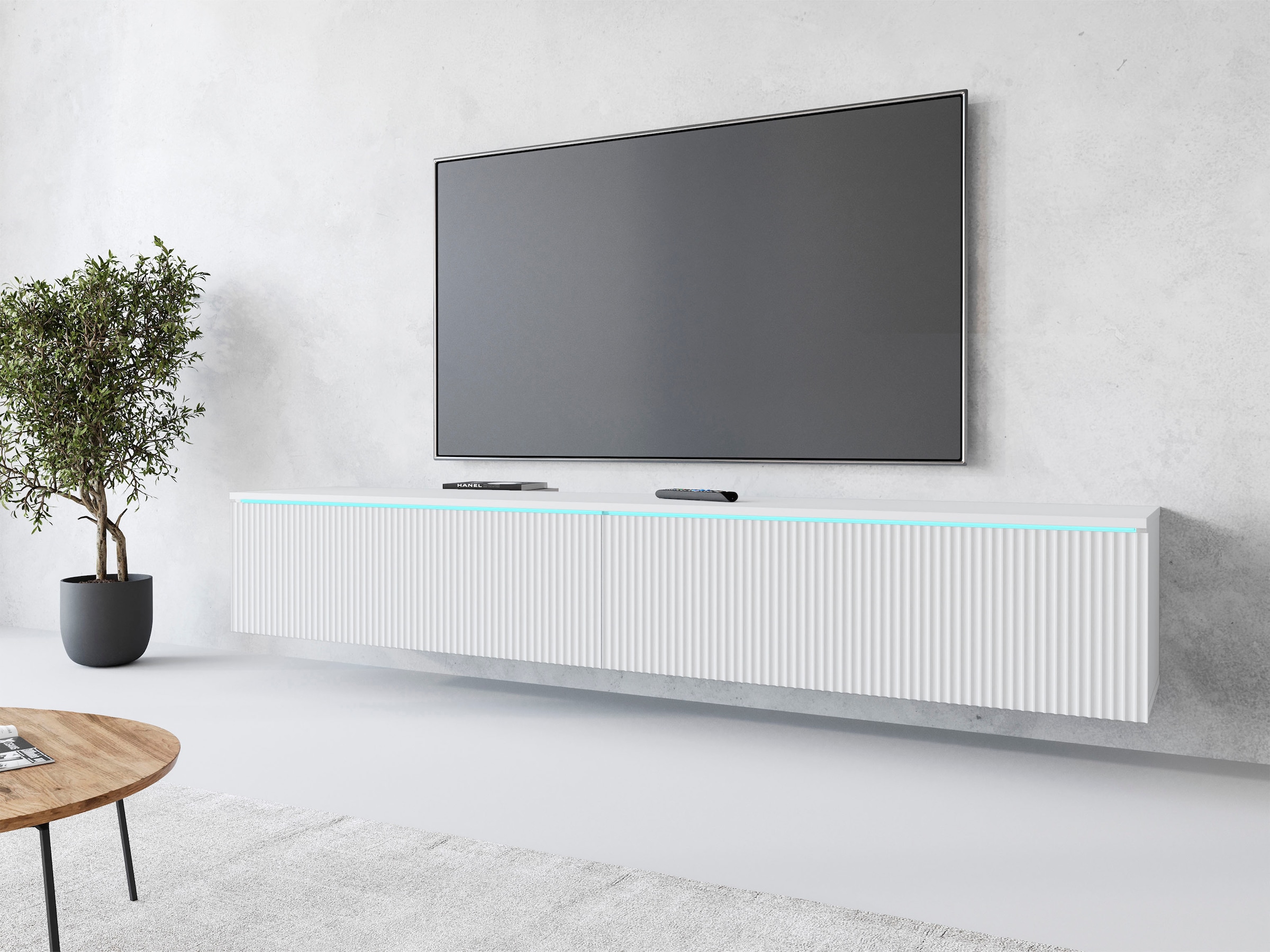 Home affaire »Vera, wahlweise mit oder ohne Beleuchtung« gefräste MDF Front mit 3D Effekt, stehend und hängend montierbar