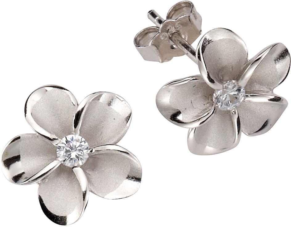 Paar Ohrstecker »Schmuck Geschenk Silber 925 Ohrschmuck Blume/Blüte«, mit Zirkonia...