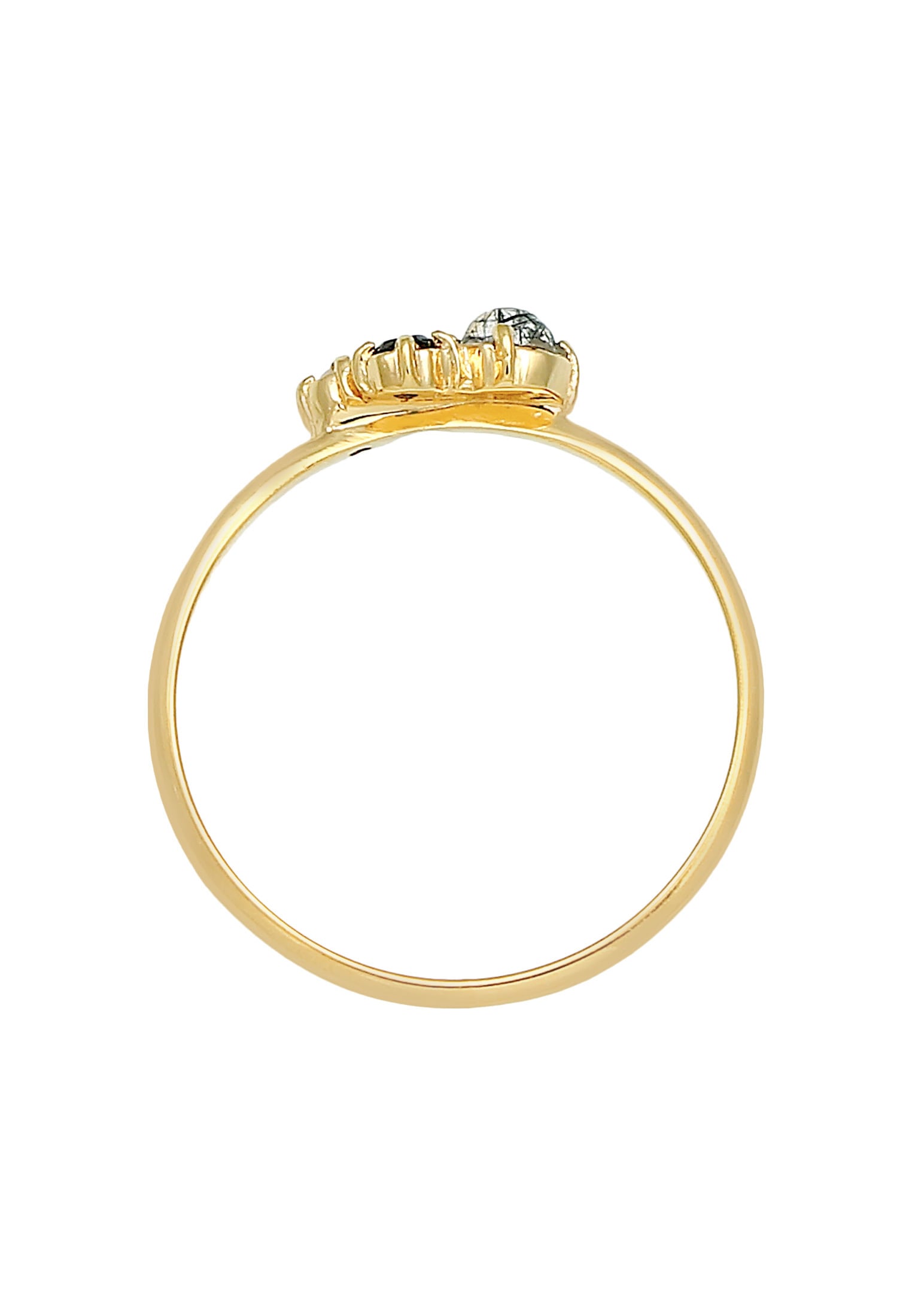 Elli DIAMONDS Diamantring »Ring Diamant (0.03 ct.) Topas Turmalin 375er Gelbgold«
