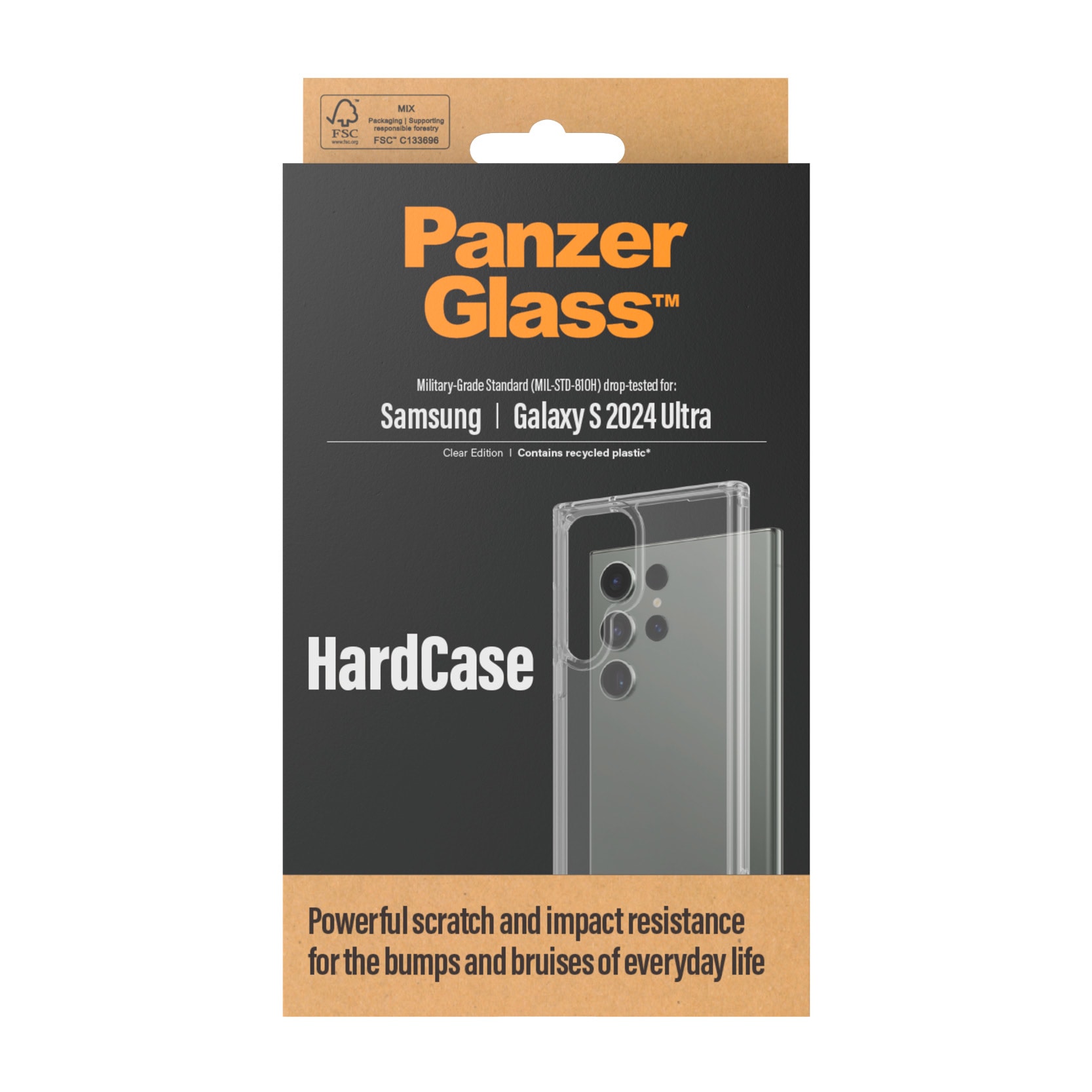 PanzerGlass Handyhülle »HardCase für Samsung Galaxy S24 Ultra« Militärstandard MIL-STD 810H Backcover Schutzhülle stoßfest kratzfest