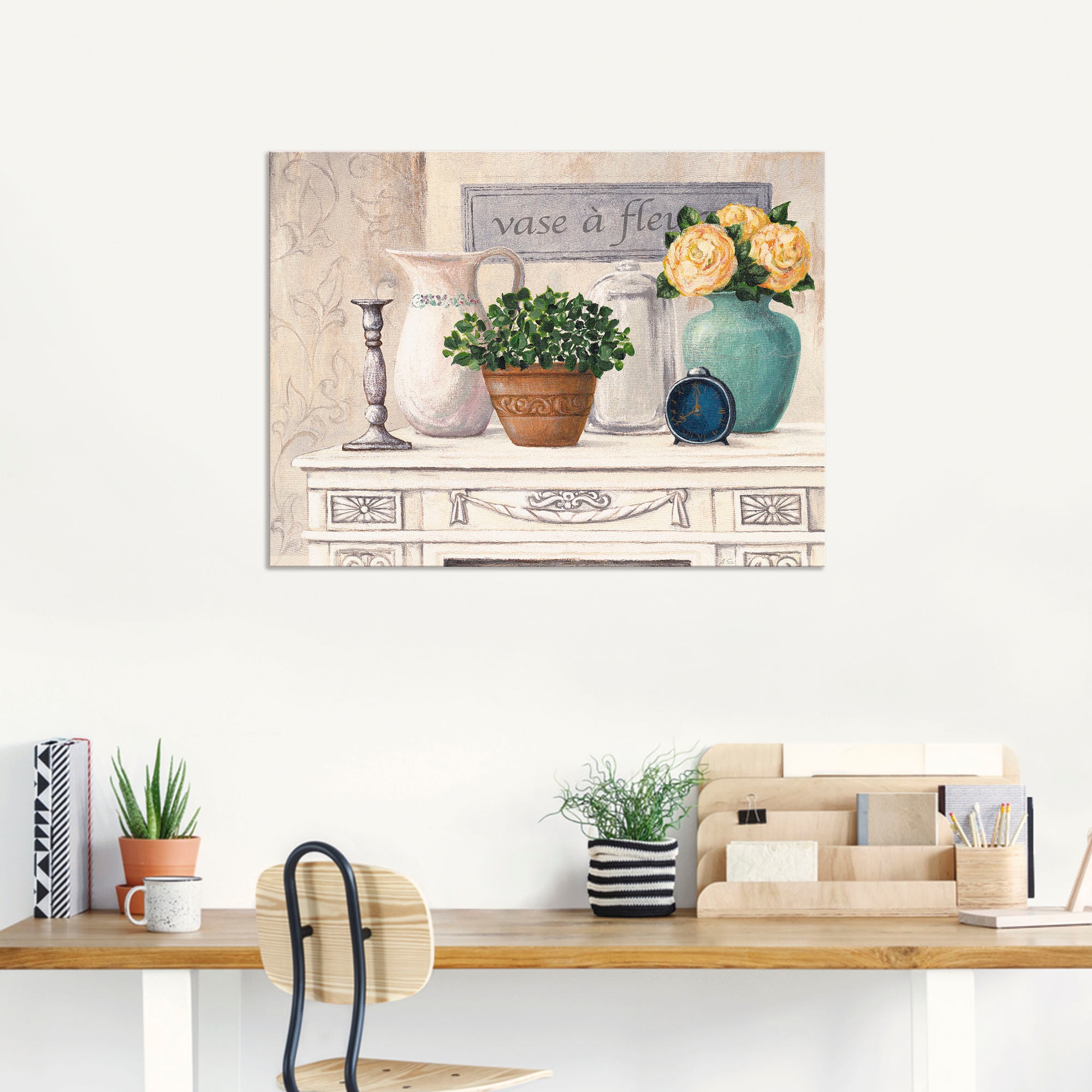 Artland Wandbild »Vasen mit Blumen«, Vasen & Töpfe, (1 St.), als Alubild, Outdoorbild, Wandaufkleber in verschied. Größen