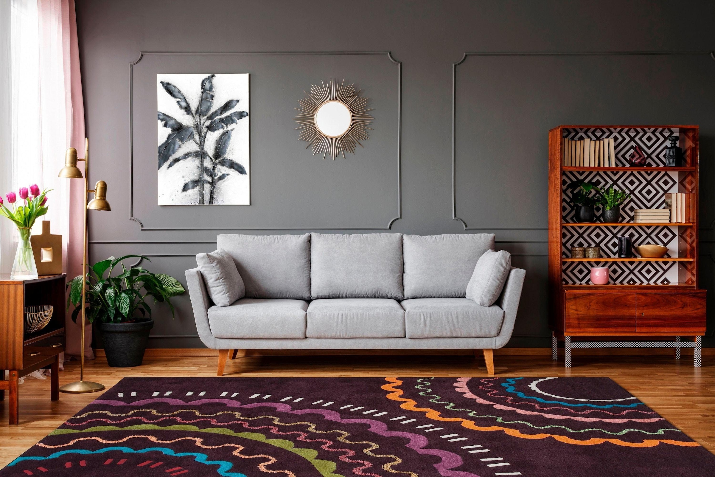 calo-deluxe Teppich »Fanahy 3066«, rechteckig, 17 mm Höhe, Kurzflor, Wohnzimmer