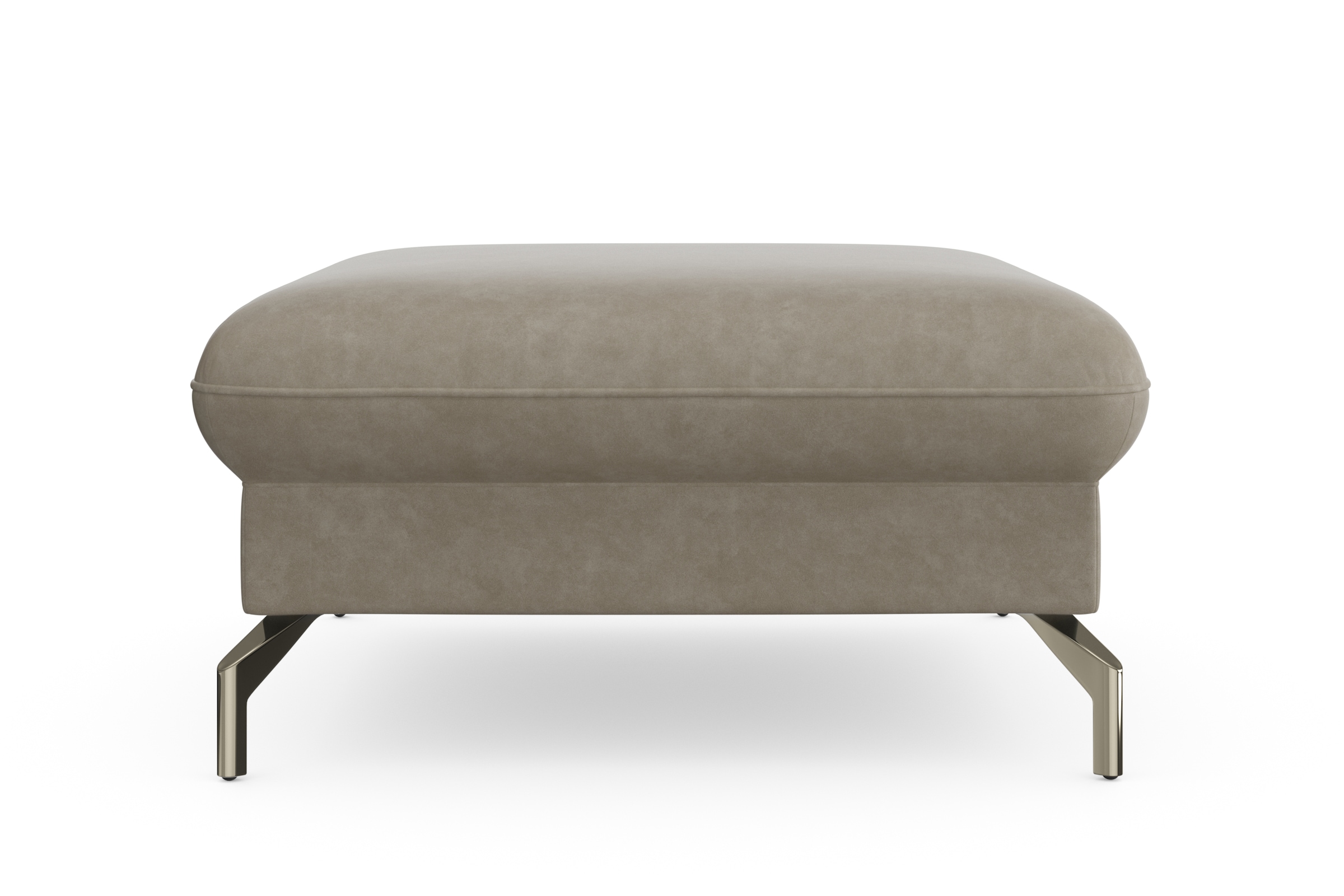 sit&more Hocker »Fashion« inklusive Federkern, mit satinierten Nickelfüßen