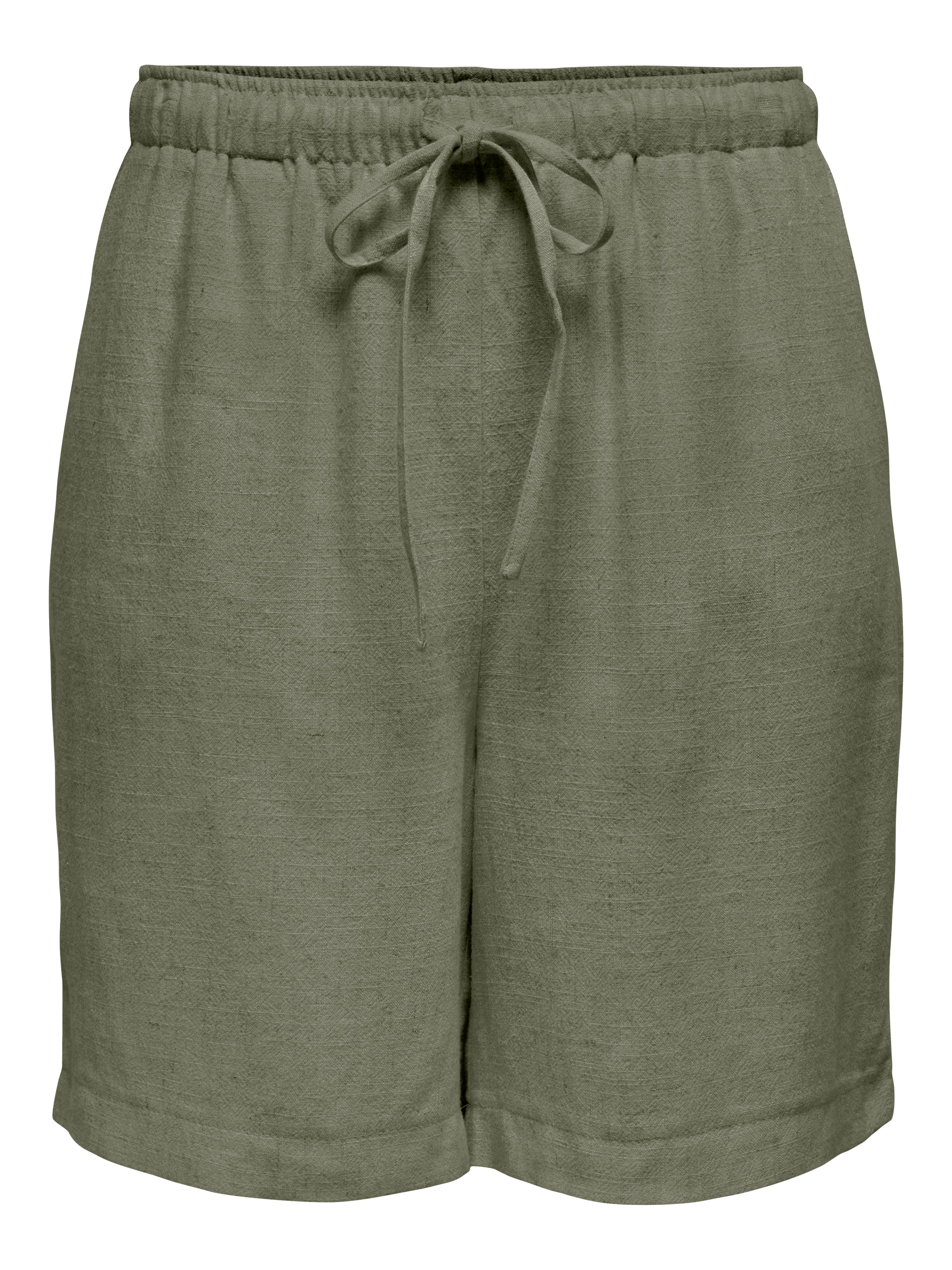 ONLY Shorts »ONLSIESTA MW PULL-UP LIN BL SHORTS NOOS«  loose fit, Jersey, Viskosemischung, elastischer Bund, unifarben
