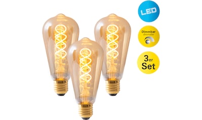 näve LED-Leuchtmittel »Dilly«, E27, 3 St., Warmweiß, Retro Leuchtmittel Filament kaufen