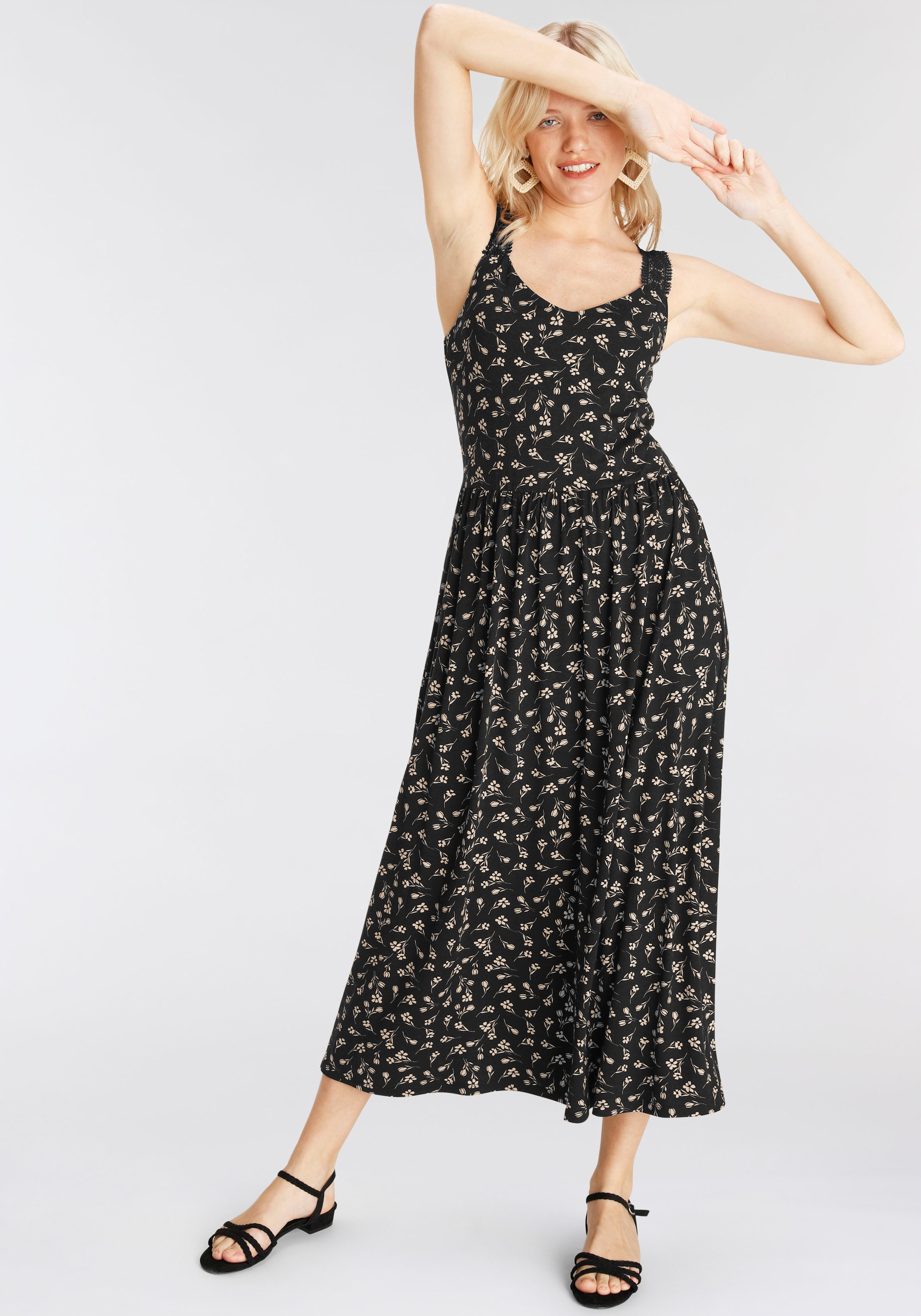 Boysen's Midikleid, mit Spitzenträgern NEUE KOLLEKTION kaufen