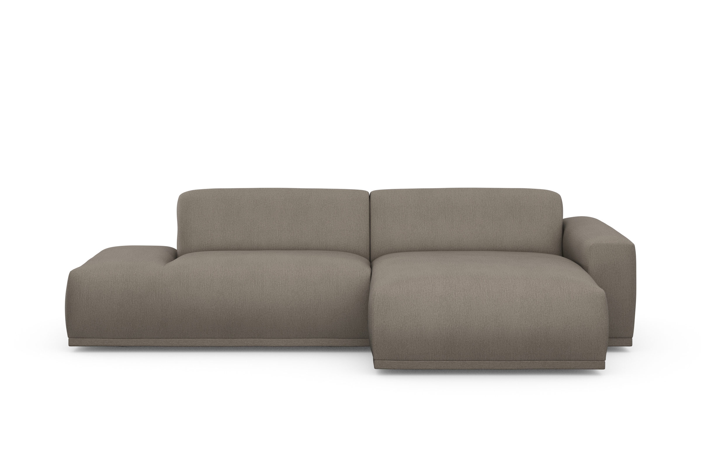 TRENDMANUFAKTUR Ecksofa Braga, aus 2 Teilen, moderner Cord-Stoff