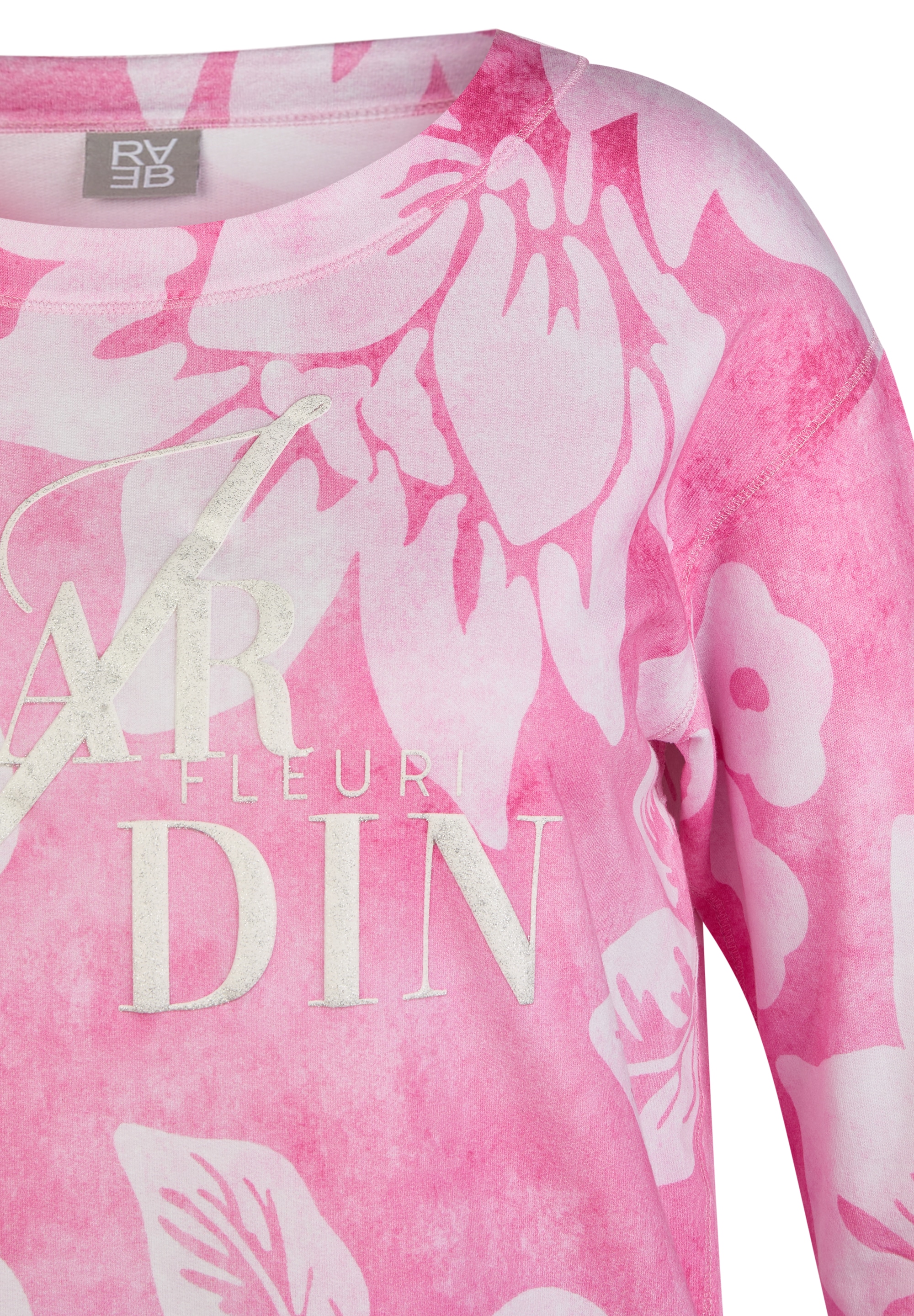 Rabe 3/4-Arm-Shirt, mit floralen Muster und Letter-Print