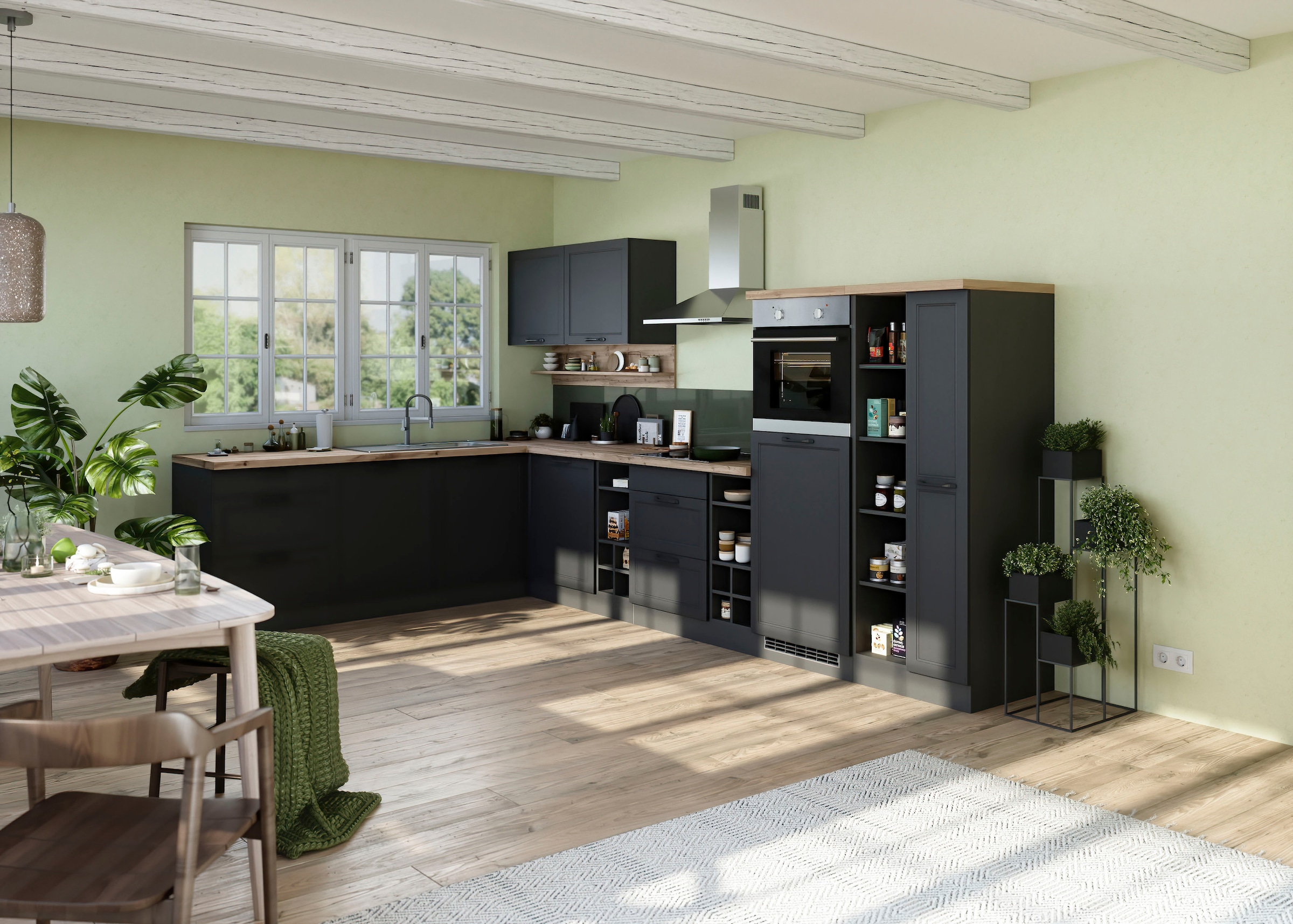 KOCHSTATION Winkelküche »KS-Lana«, Stellbreite 240/360 cm, wahlweise mit E-Geräten